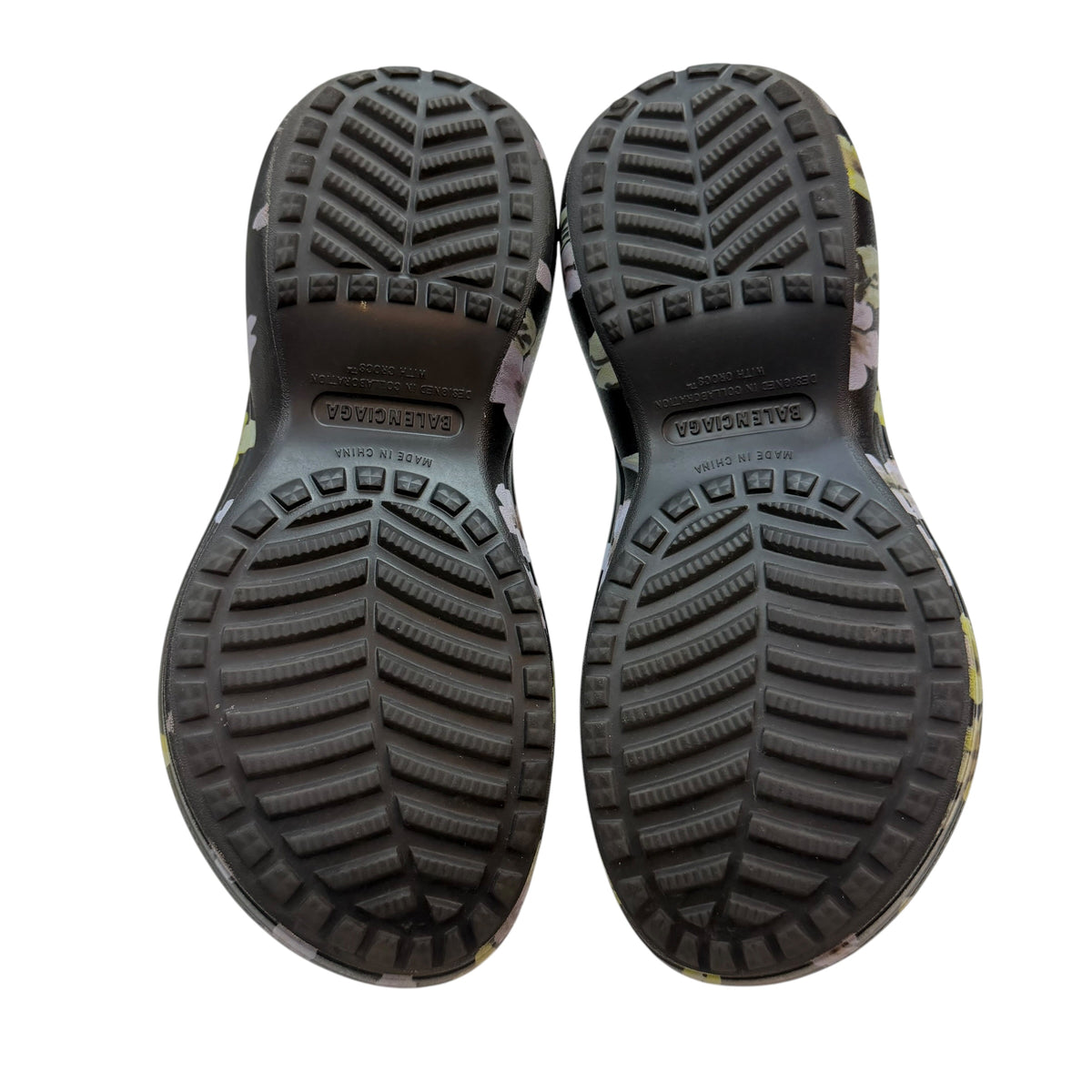(W) Balenciaga X Crocs Pool Slide Sandals Floral (Used)