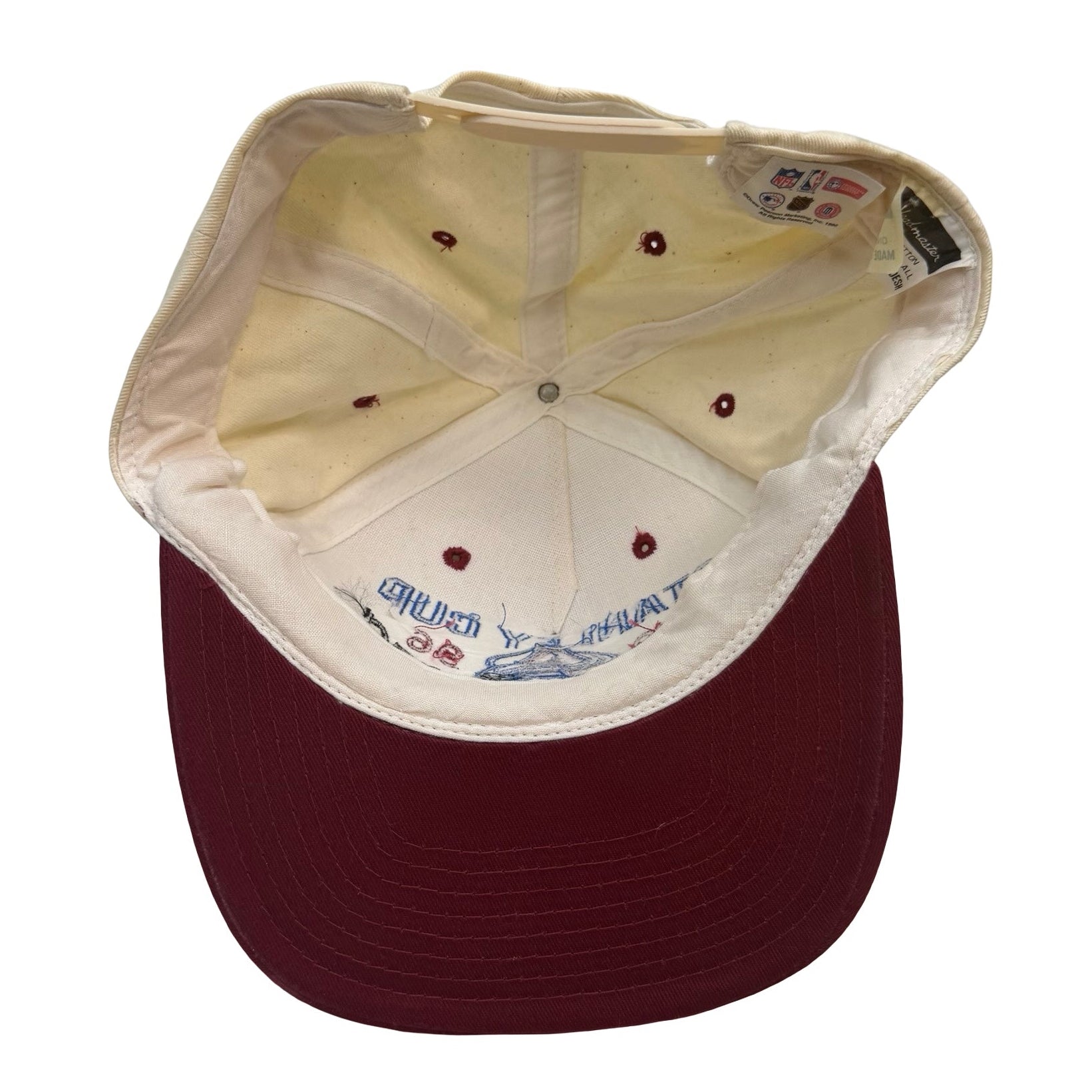 1996 Colorado Avalanche Stanley Cup Champions Snapback Hat Cream/Burgundy