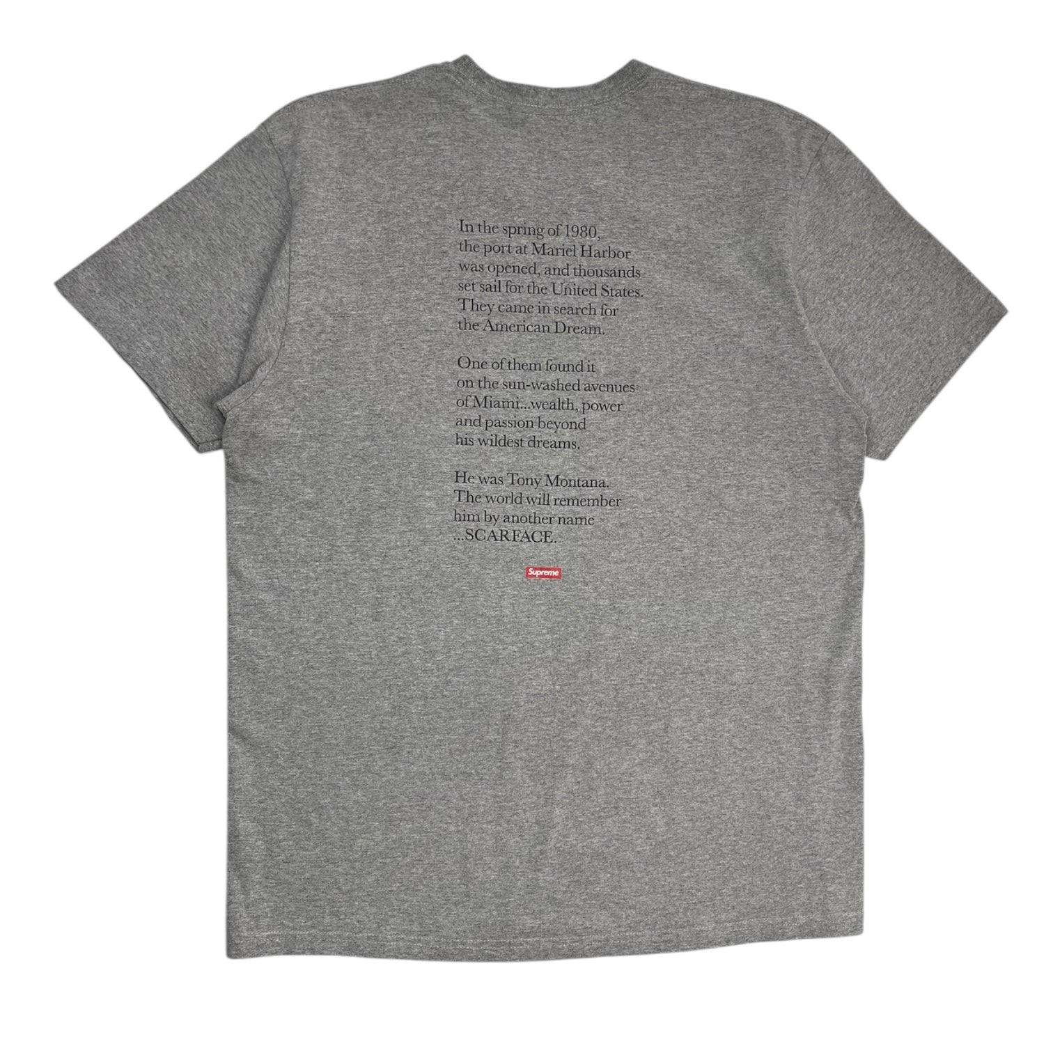 Supreme Scarface Friend Tee Heather Grey
