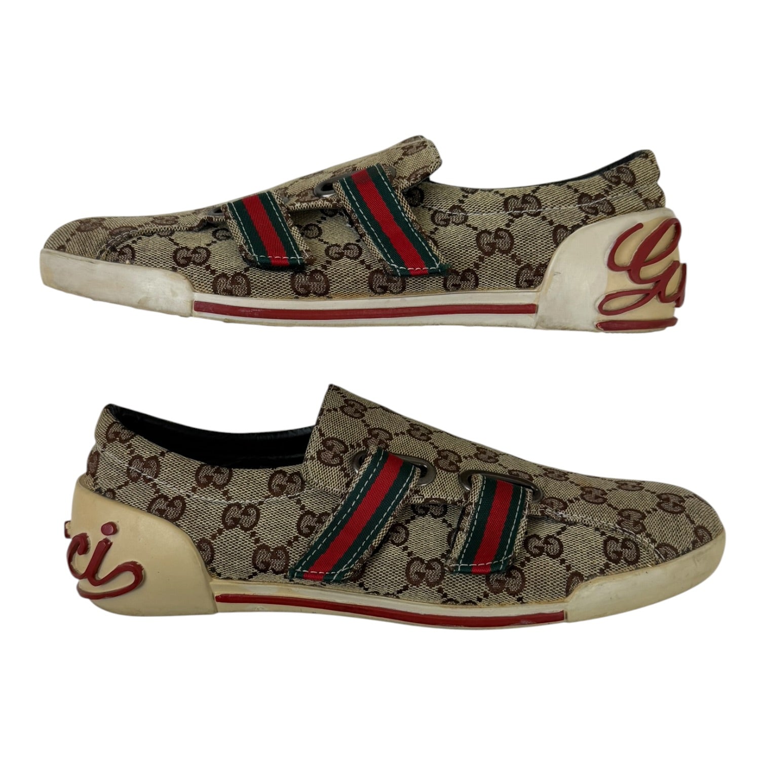 Gucci GG Monogram Canvas Velcro Sneakers (Used)