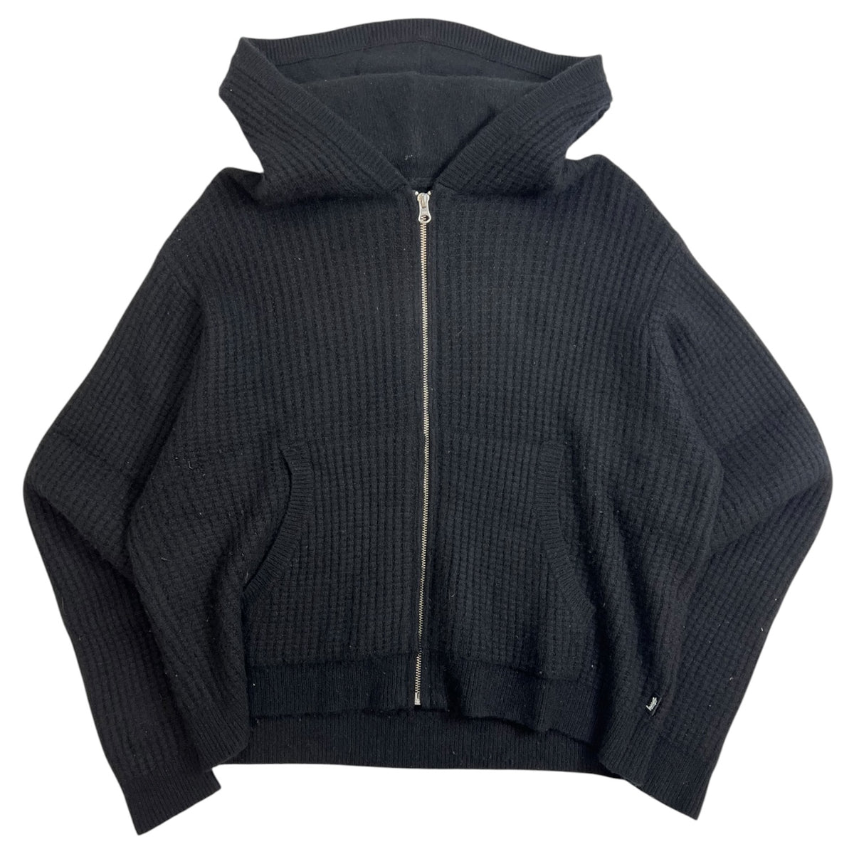 Stussy Waffle Cashmere Zip Hoodie Black