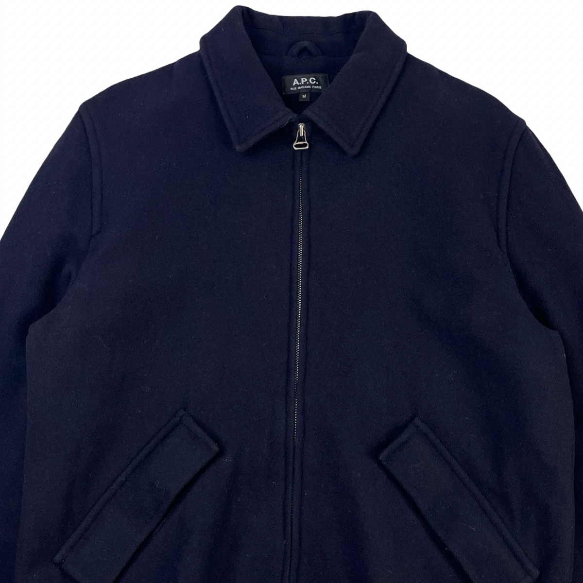 A.P.C. Wool Bomber Jacket Dark Navy