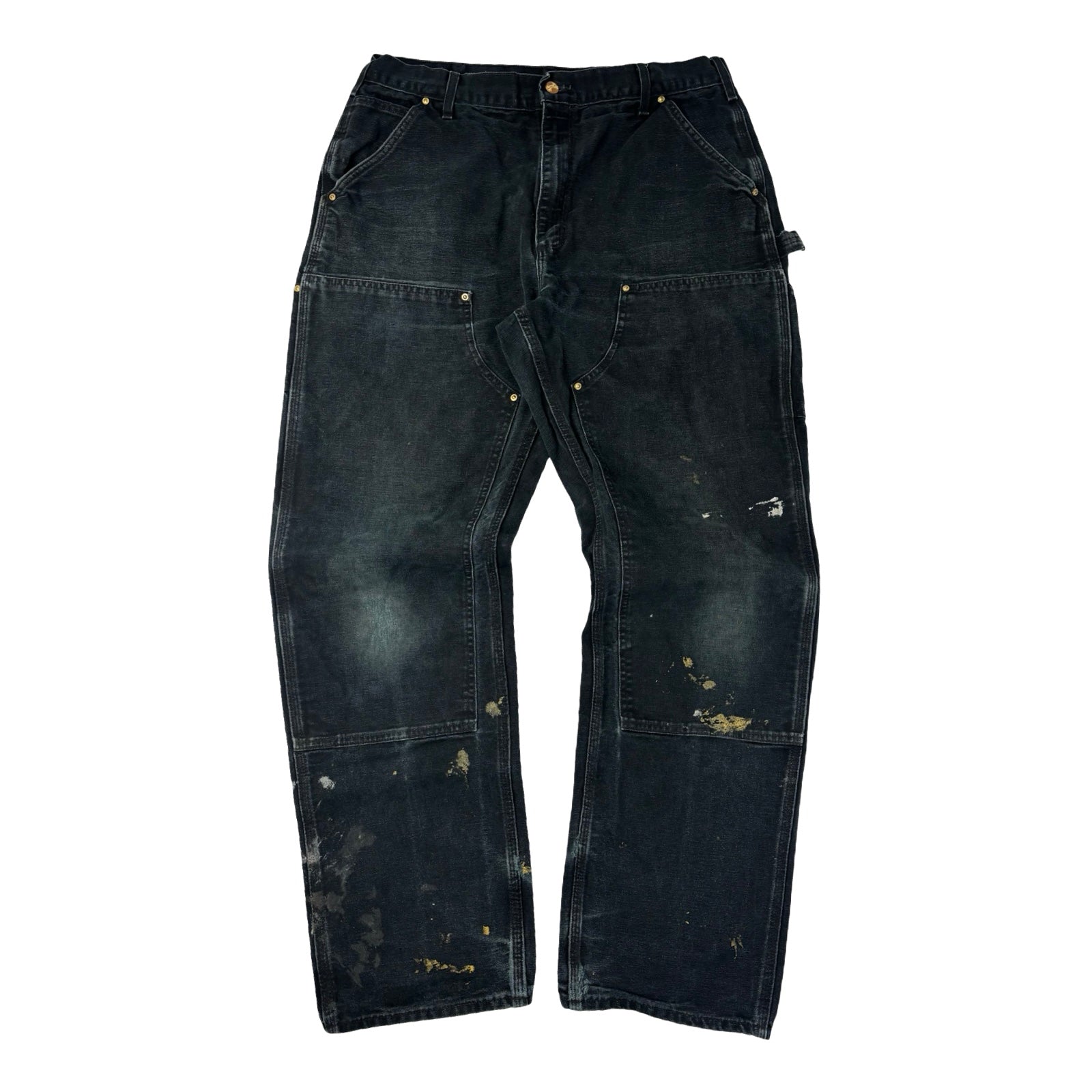 Carhartt Double Knee Work Pants Washed Black