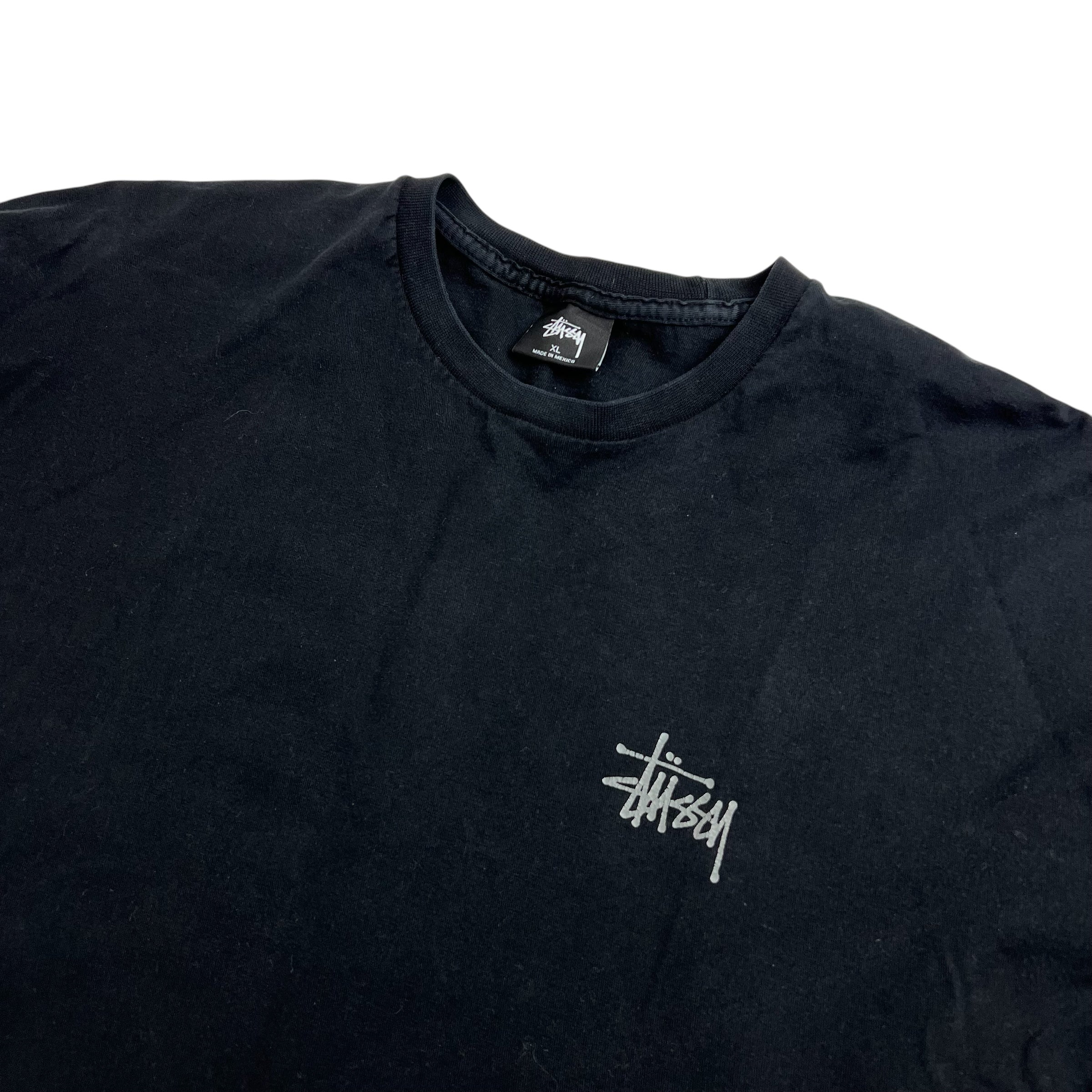 Stussy Stock Logo L/S Tee Black