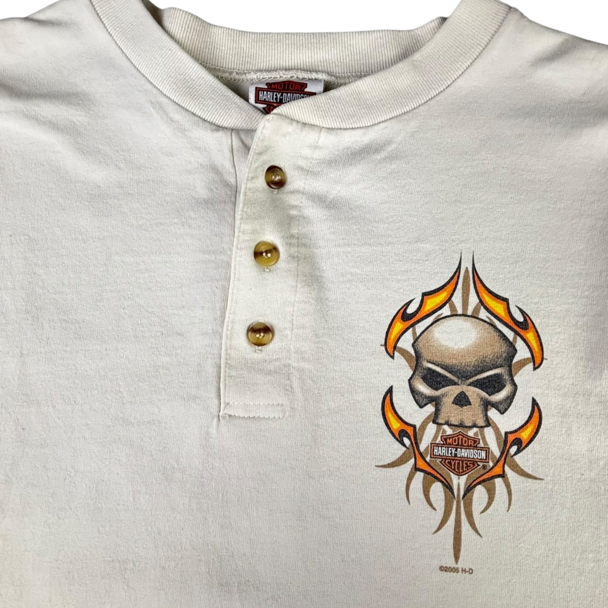Vintage Harley Davidson Springfield, IL. Half Button-Up Longsleeve