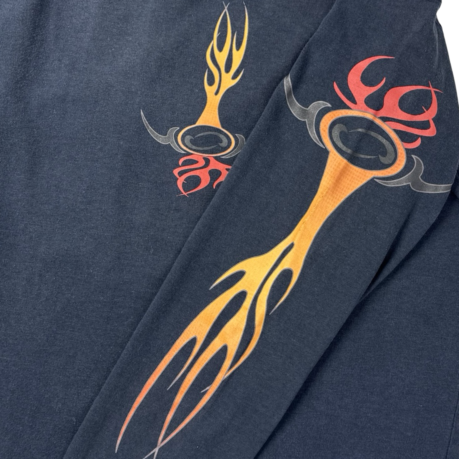 Vintage Y2K Flame Sleeve Tribal  Longsleeve T-Shirt