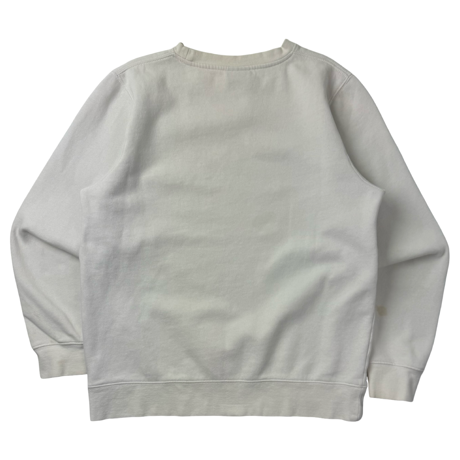 Stussy Shadow Emboidered Logo Crewneck White