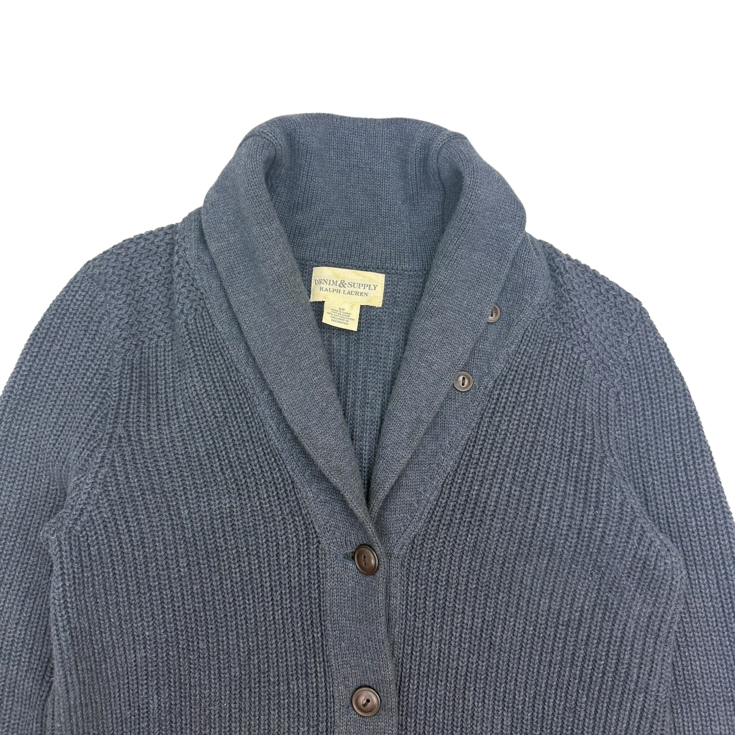 Vintage Ralph Lauren Denim & Supply Flag Cardigan Blue