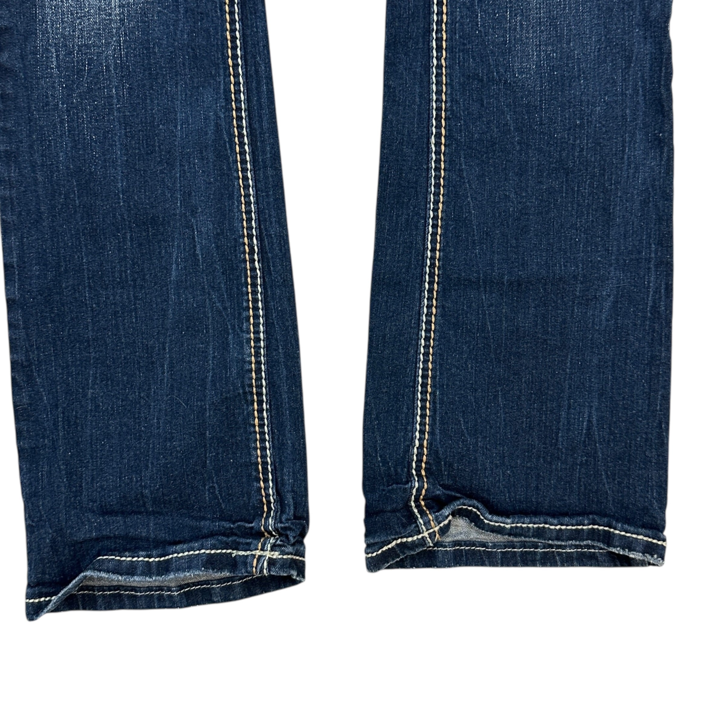 (W) Vintage Y2K Amethyst Denim Jeans Dark Wash