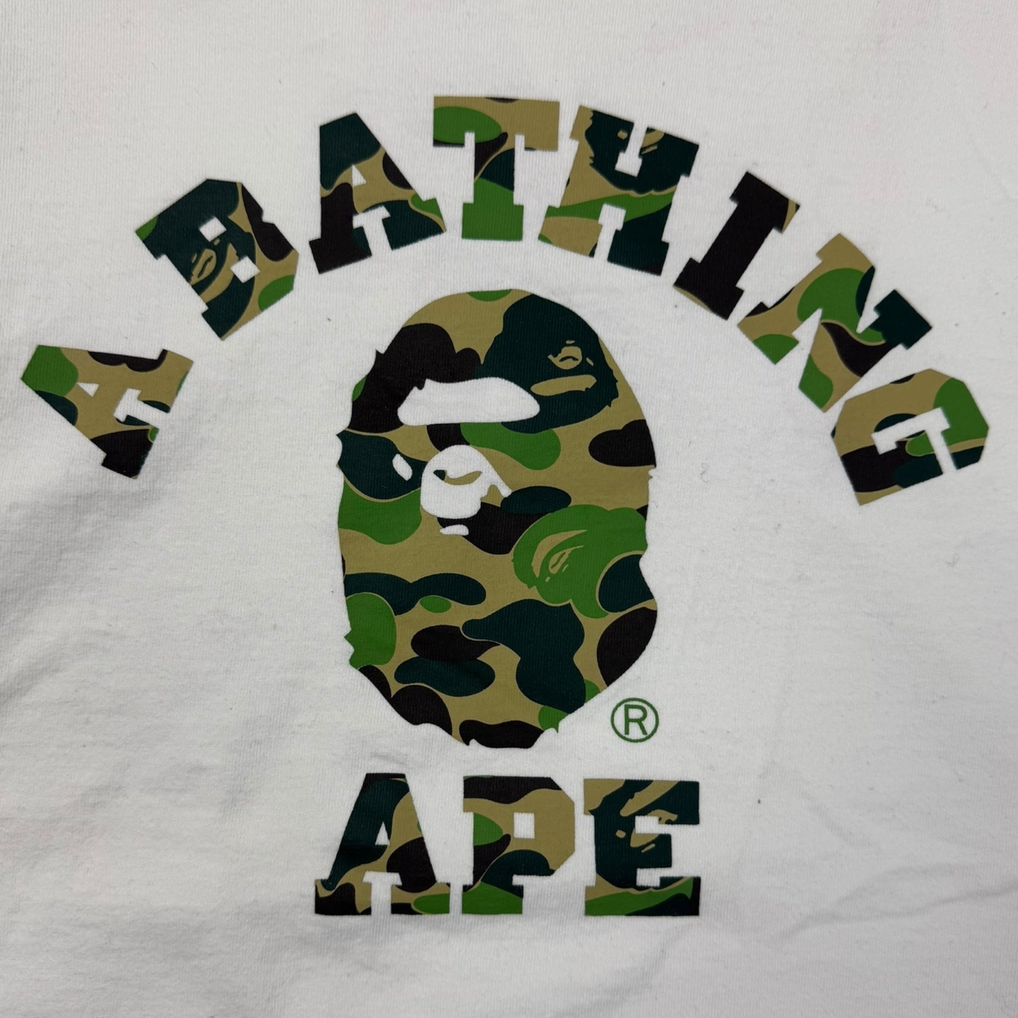BAPE 1st Camo College Tee White