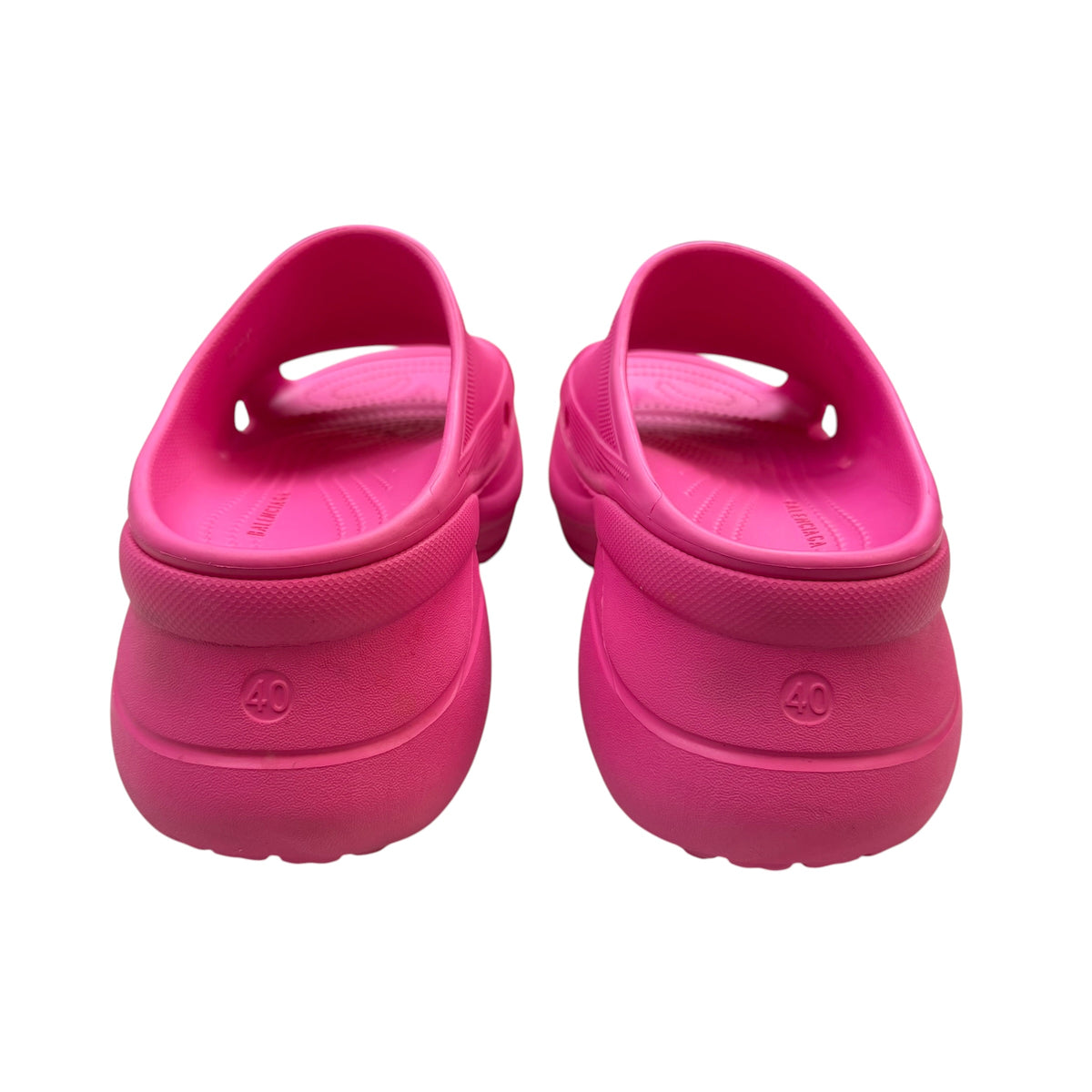 (W) Balenciaga X Crocs Pool Slide Sandals Hot Pink (Used)