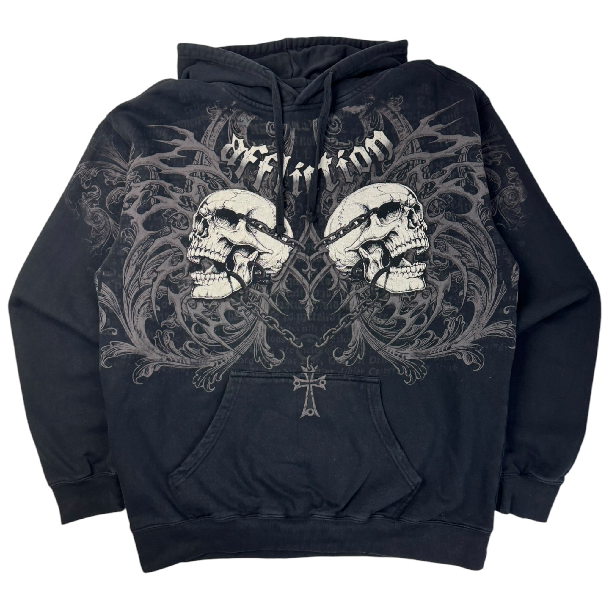 Y2K Affliction Hoodie Black