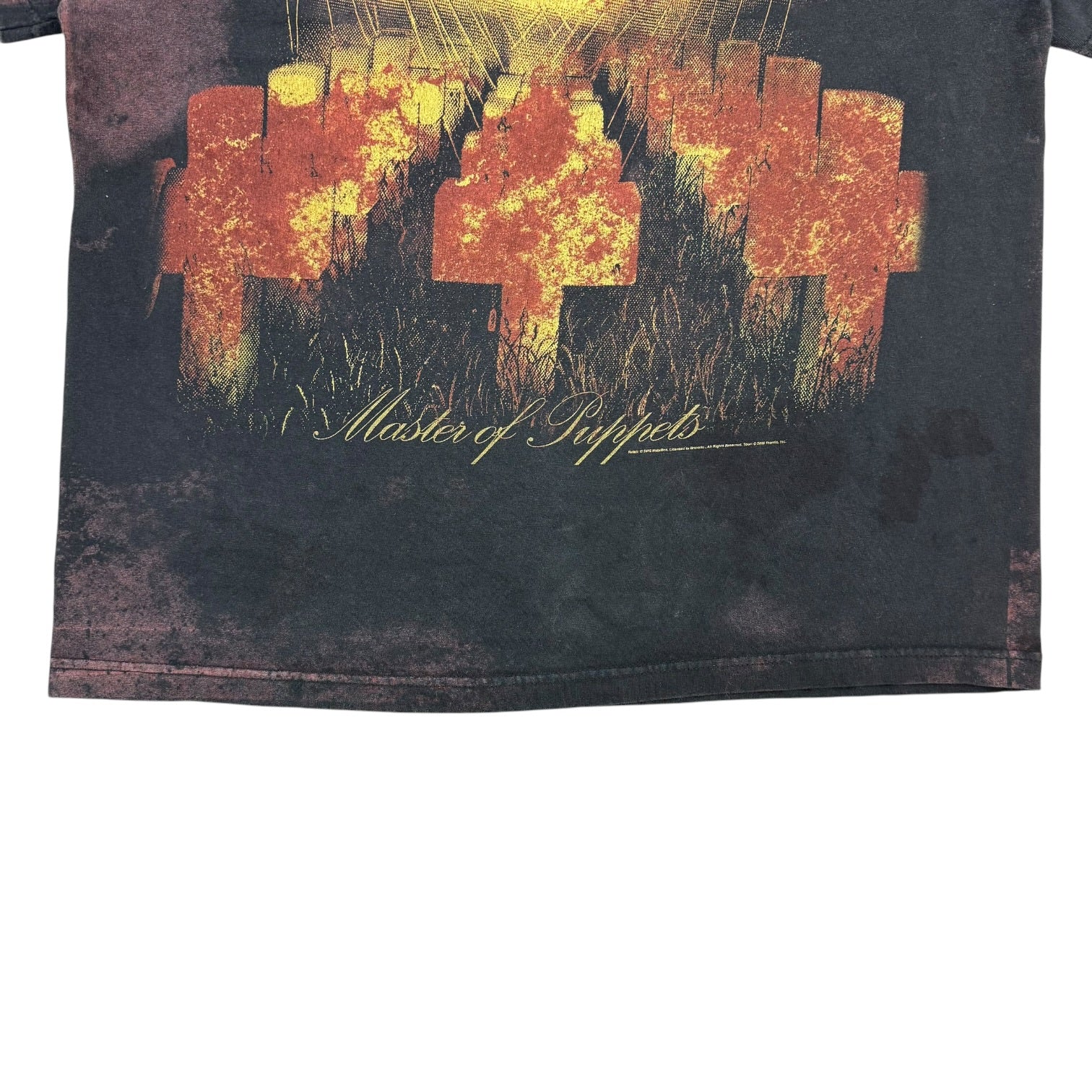 2010 Metallica Master Of Puppets Tee Bleached Black
