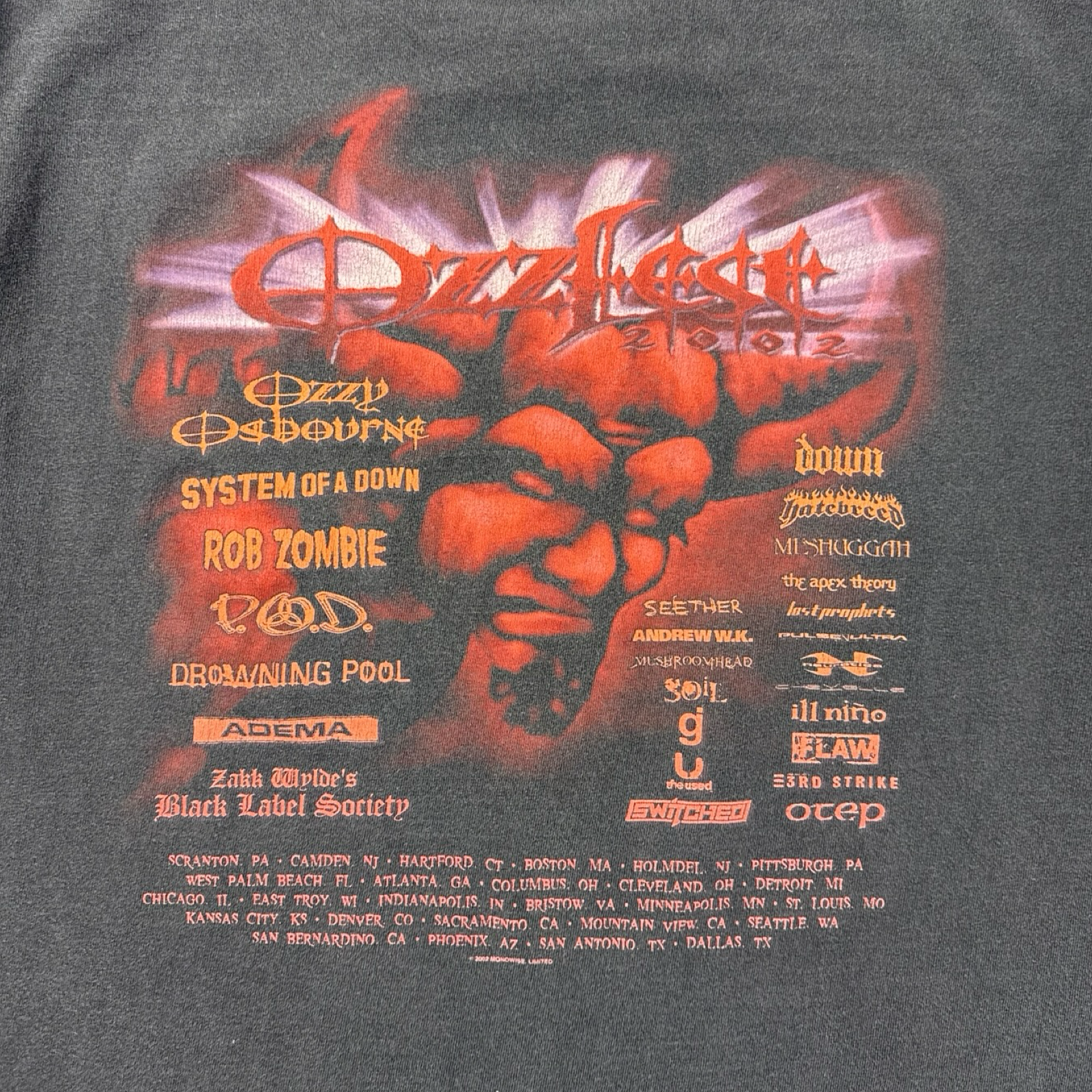 2002 Ozzy Osbourne ‘OzzFest’ Tour T-Shirt