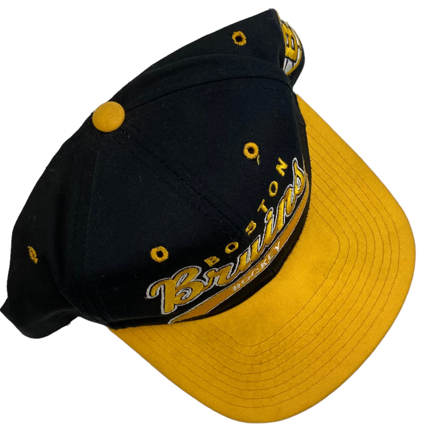 Vintage Boston Bruins NHL Starter Tail Sweep Snapback Black/Yellow