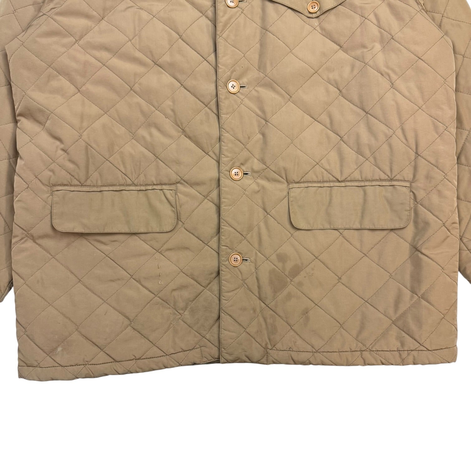 Vintage Polo Ralph Lauren Quilted Barn Jacket Tan