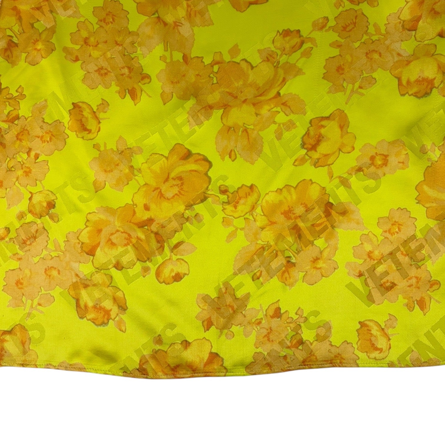 (W) Vetements Acid Flower Slip Dress Yellow