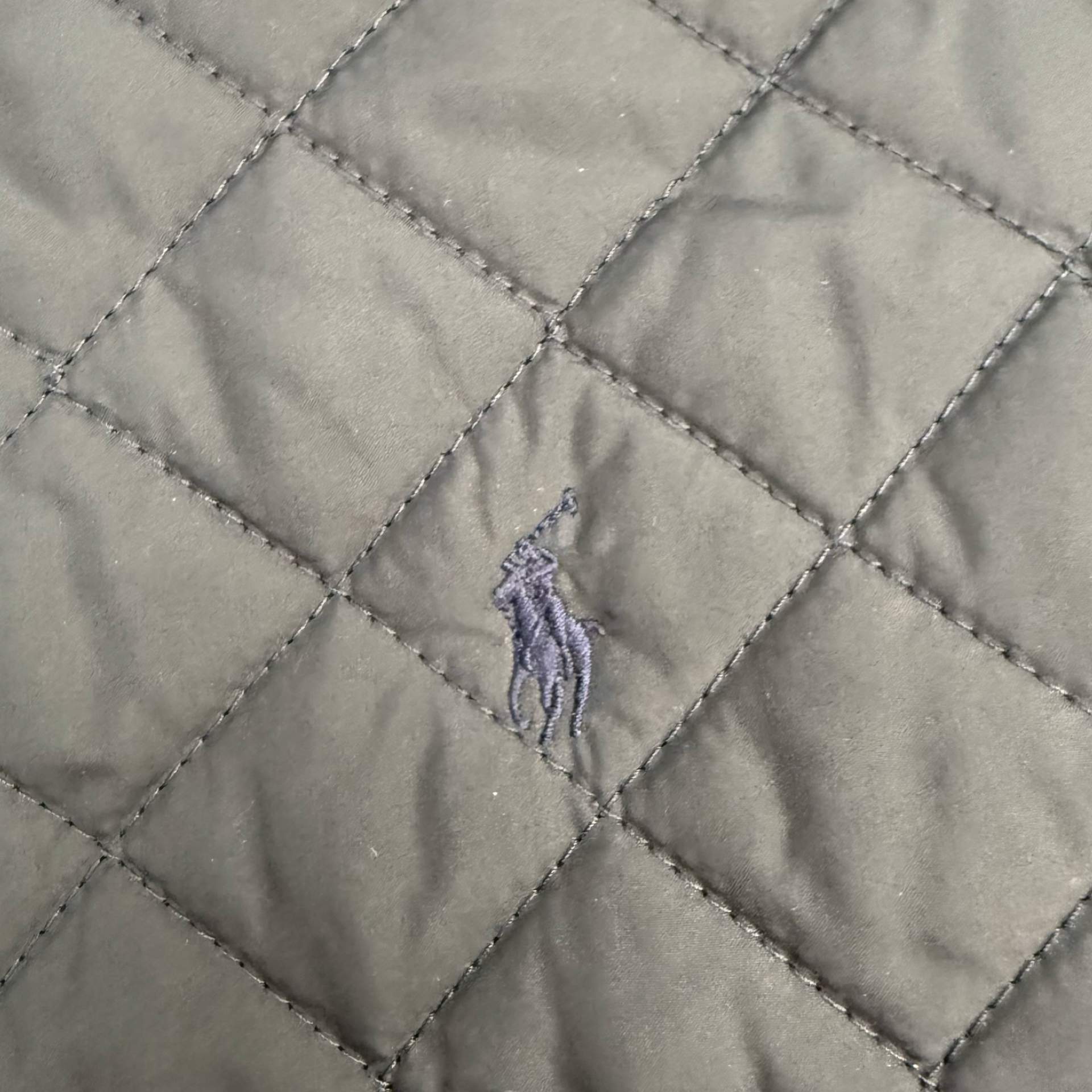 (W) Polo Ralph Lauren Quilted Zip Up Jacket Navy Blue