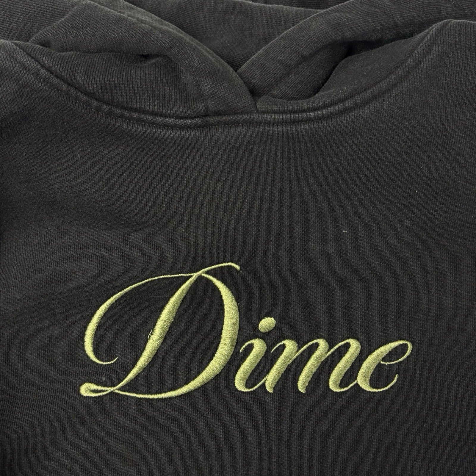 Dime Cursive Pullover Hoodie Black