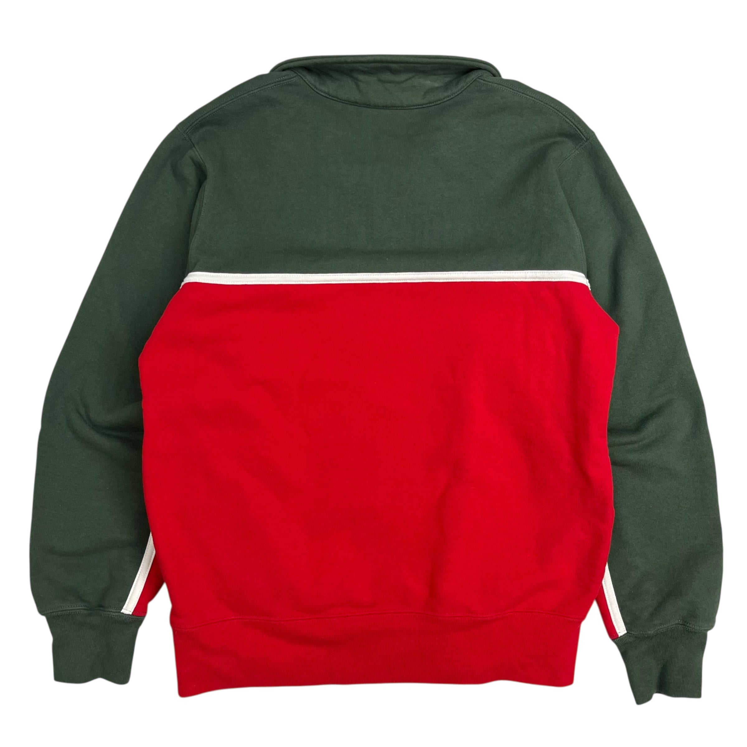 FW17 Supreme Two Tone Half Zip Sweater Green/Red