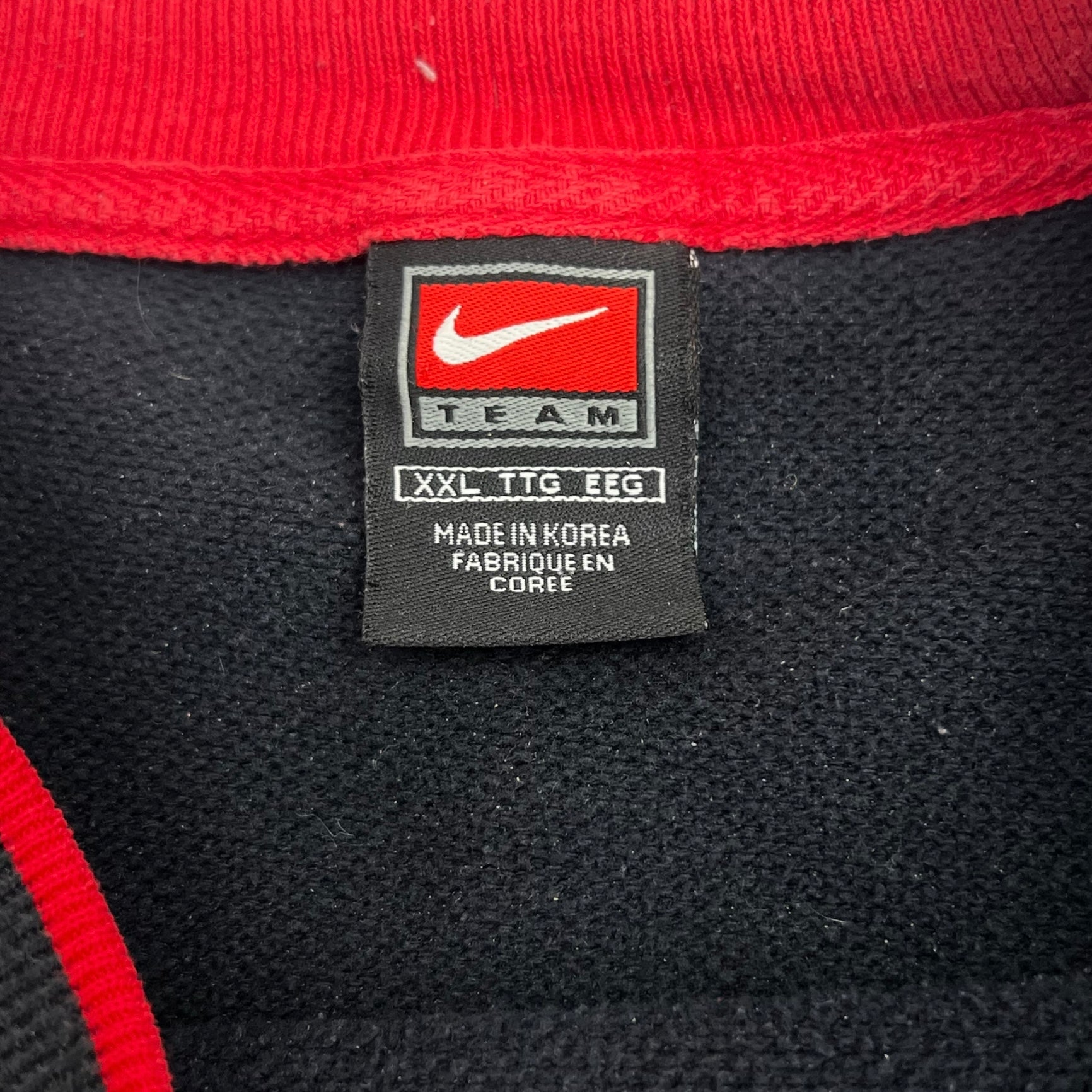 Vintage Nike Team Canada Centre Swoosh Thermal Crewneck Black