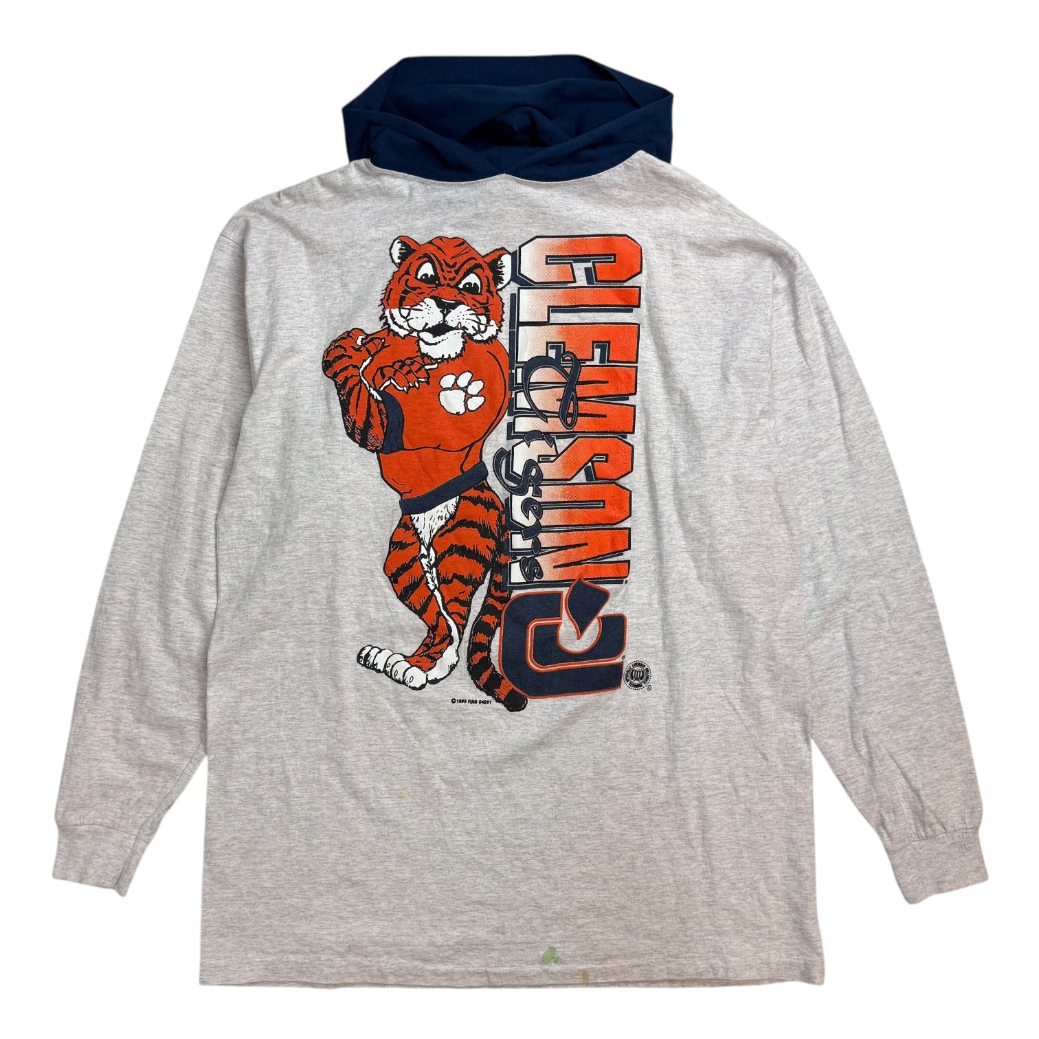 1993 Clemson Tigers Hoodie Grey/Blue