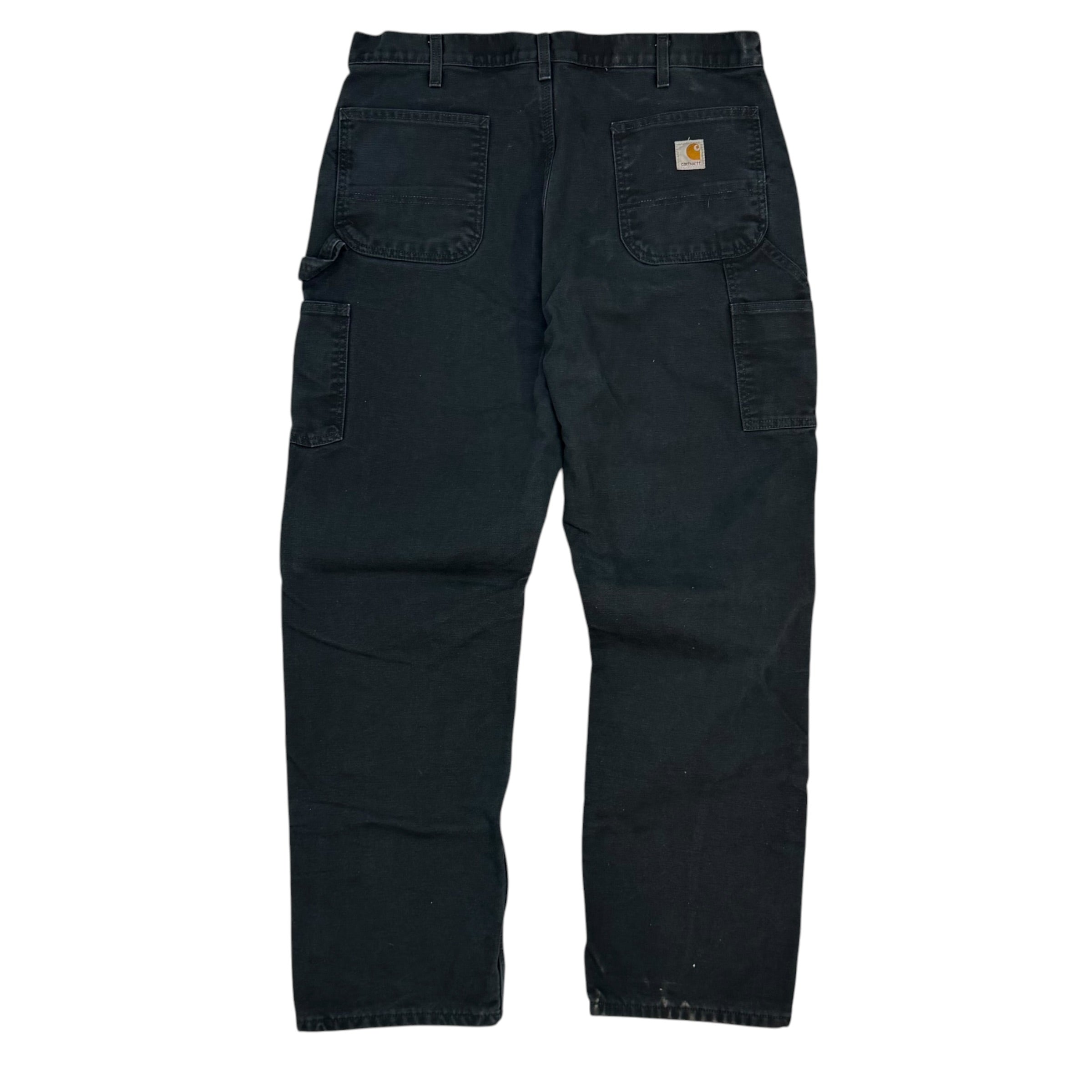 Vintage Carhartt Double Knee Blanket Lined Pants Black