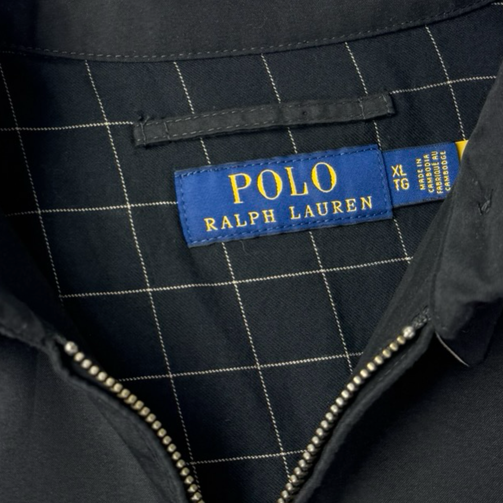Polo Ralph Lauren Harrington Tartan Lined Jacket Black
