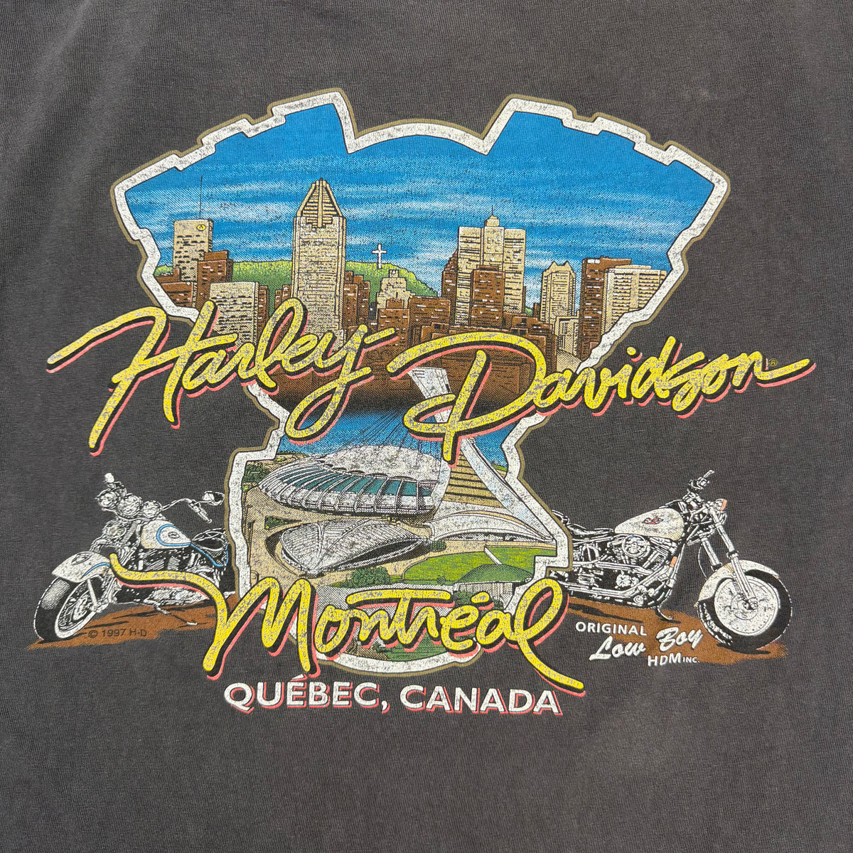 1997 Harley Davidson “Makin’ Tracks” Montreal Tee Faded Blaxk