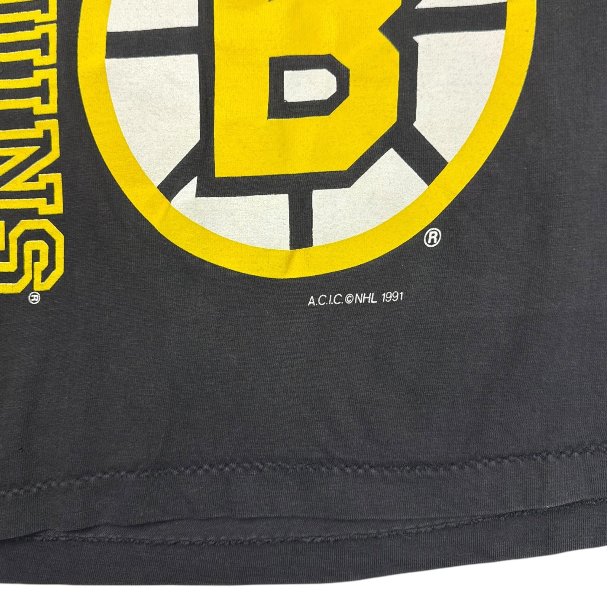 1991 Boston Bruins Classic Logo T-Shirt