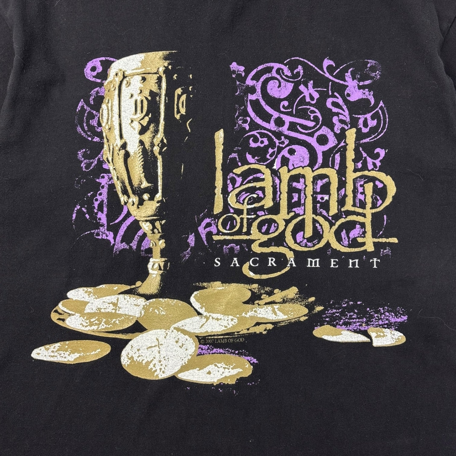 2007 Lamb of God Sacrament Album T-Shirt Black