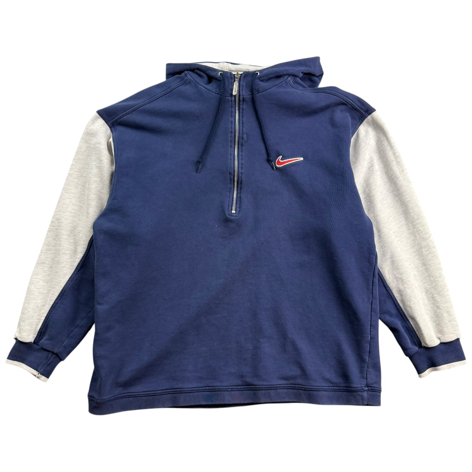 Vintage Nike Half Zip Hoodie Blue/Grey