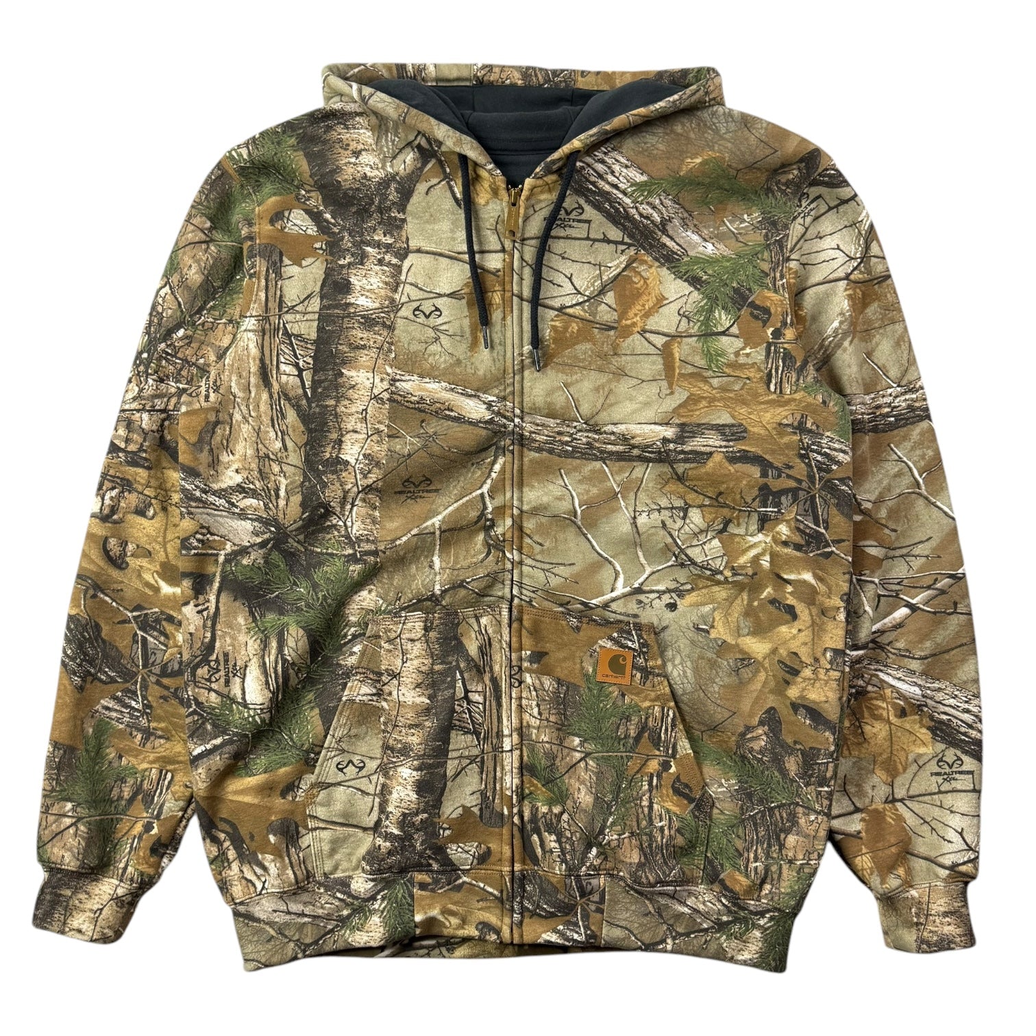 Vintage Carhartt Zip Up Hoodie Realtree Camo