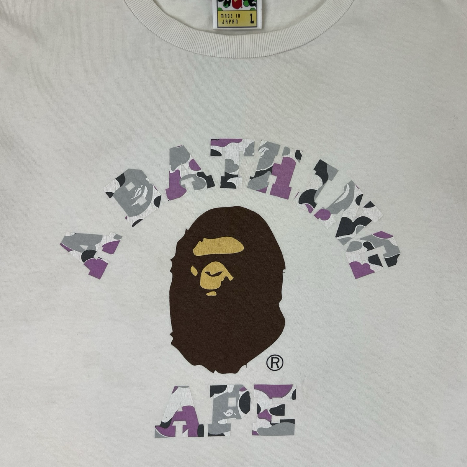 Bape Color Camo College T-Shirt White