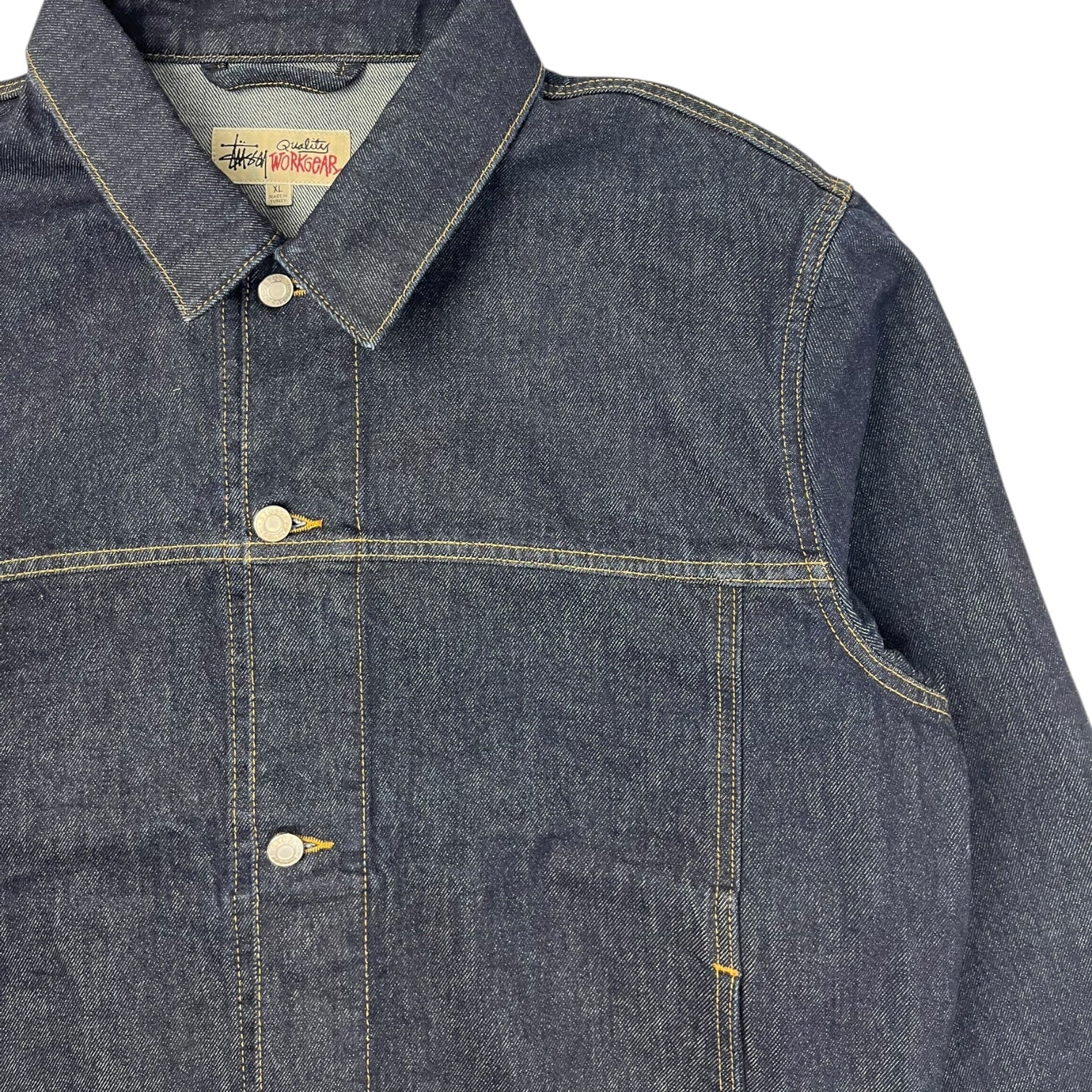 Stussy Trucker Jacket Denim Rinsed Indigo