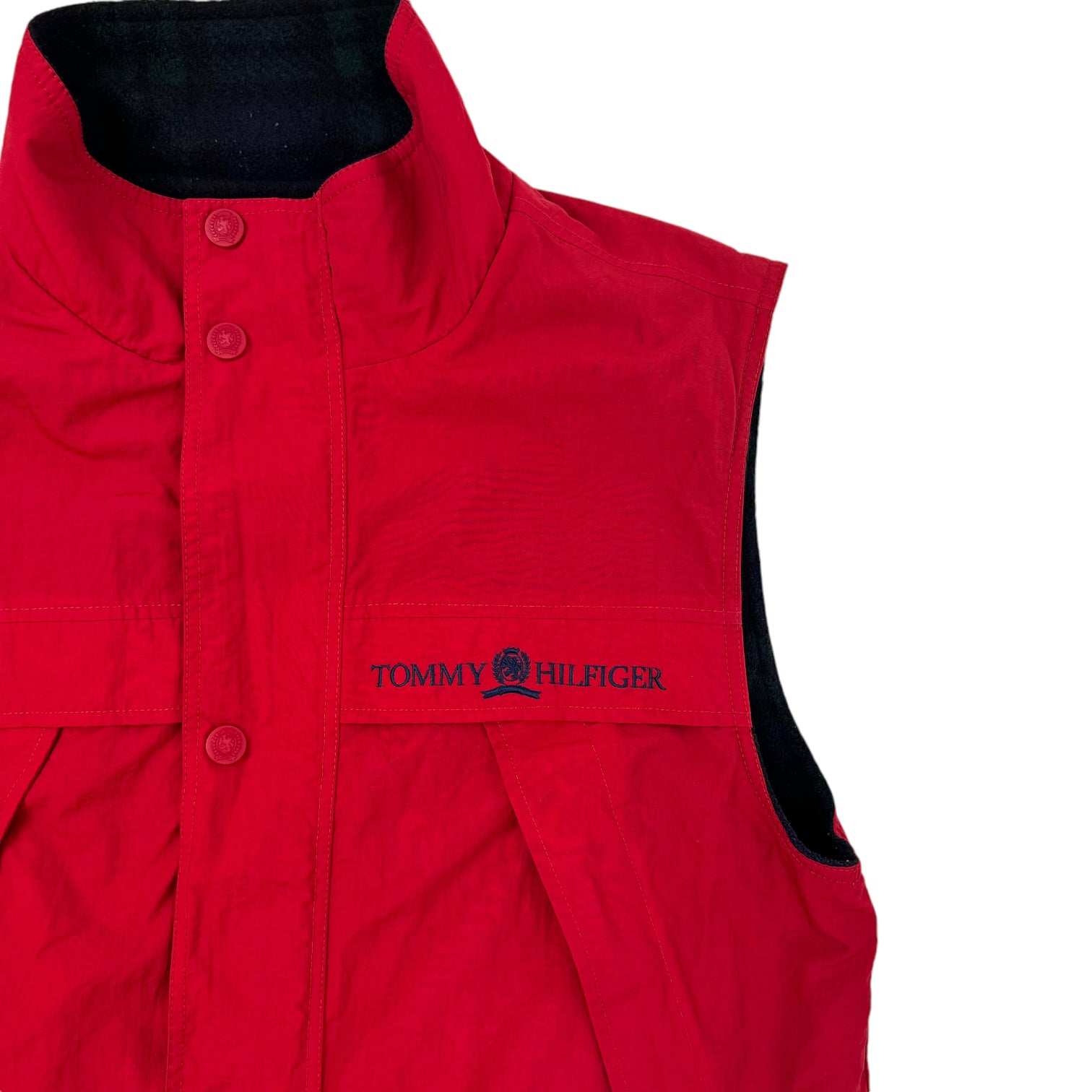 Vintage Tommy Hilfiger Checkered Reversible Fleece Vest