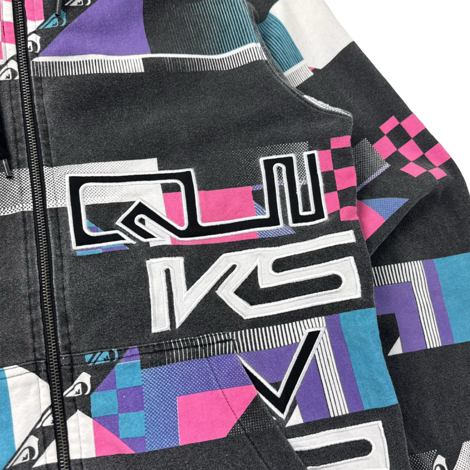 Vintage Y2K Quiksilver Surf Scene Zip Up Hoodie