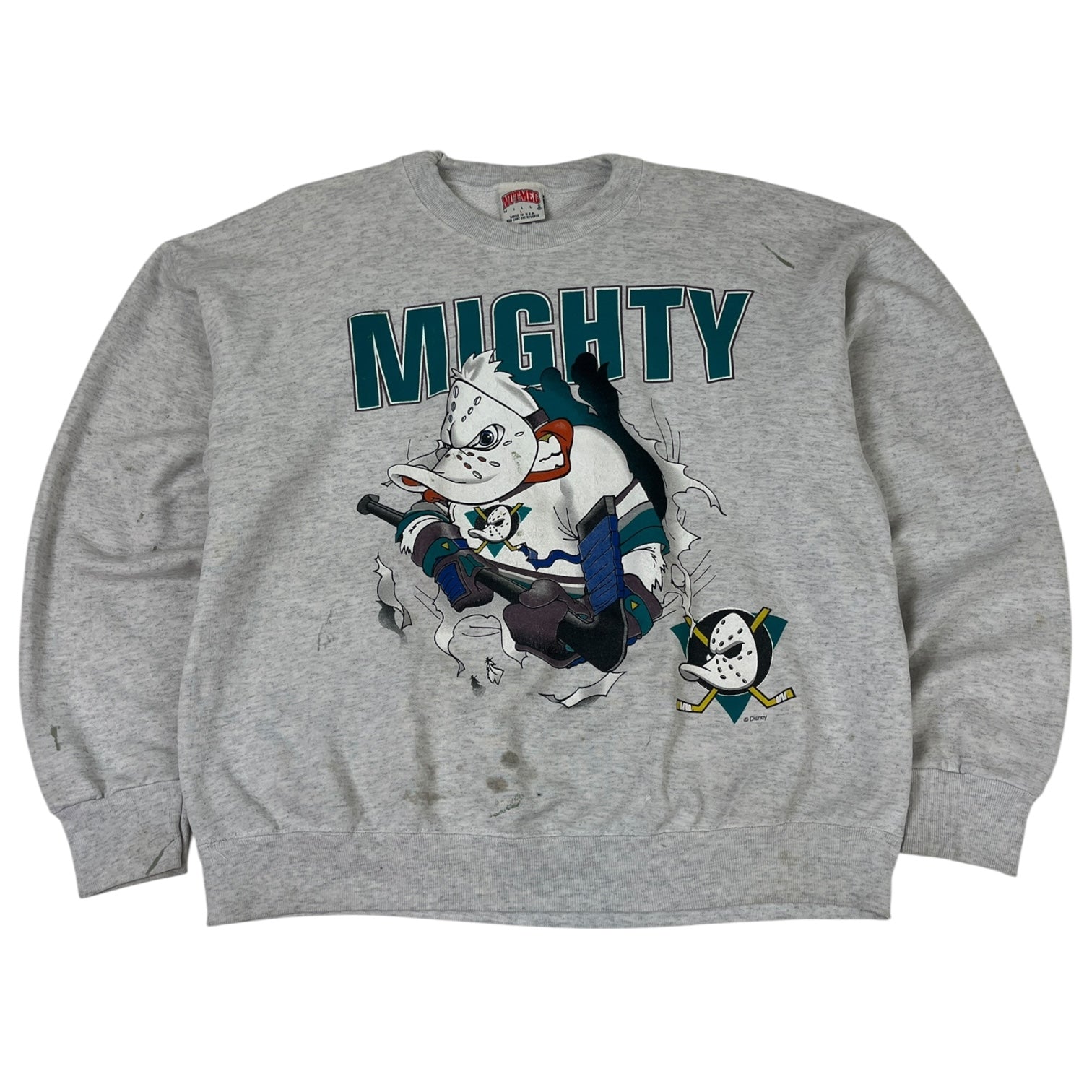 Vintage 1990 Anaheim Mighty Ducks "Breakthrough" Crewneck Sweatshirt