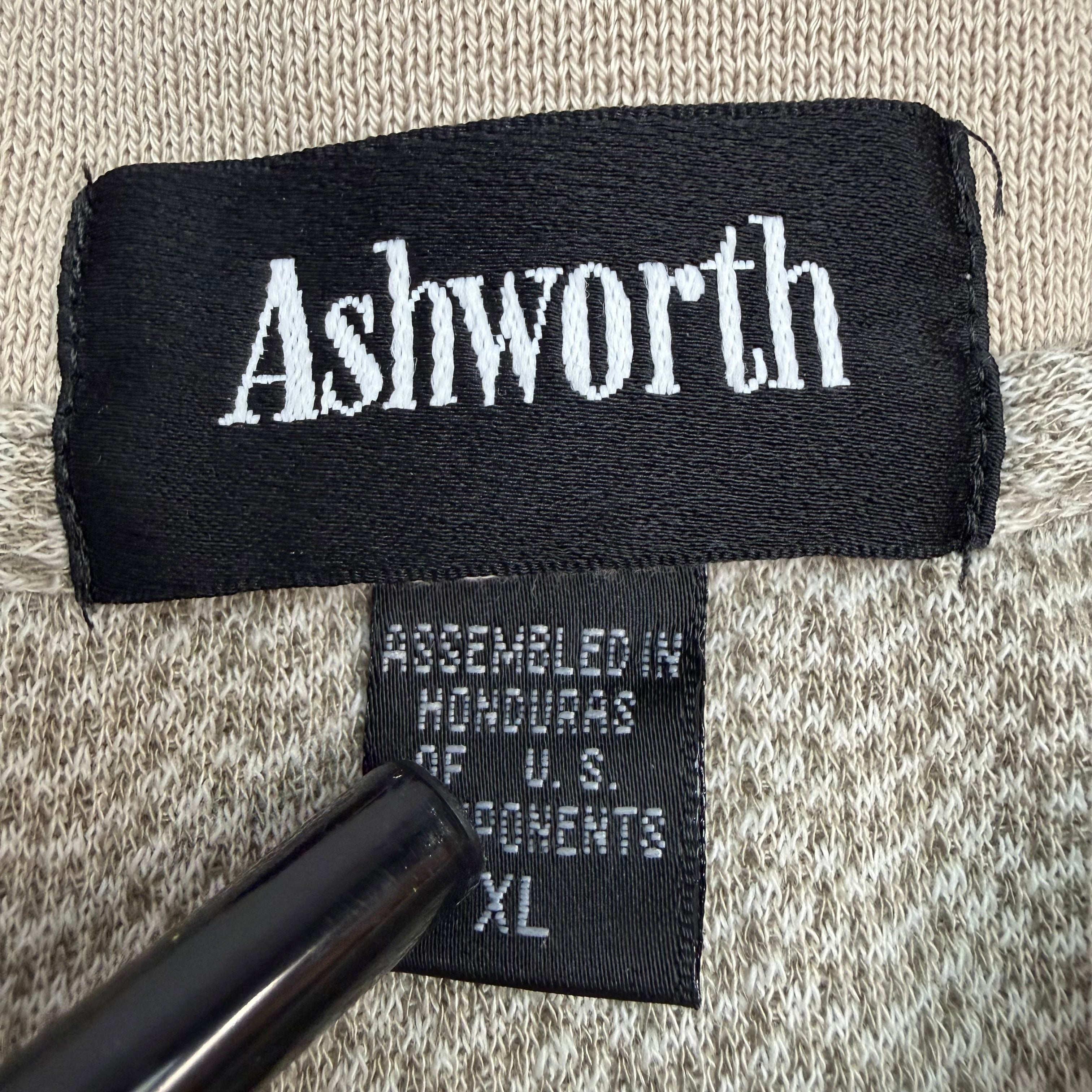 Vintage Ashworth Polo Shirt Beige