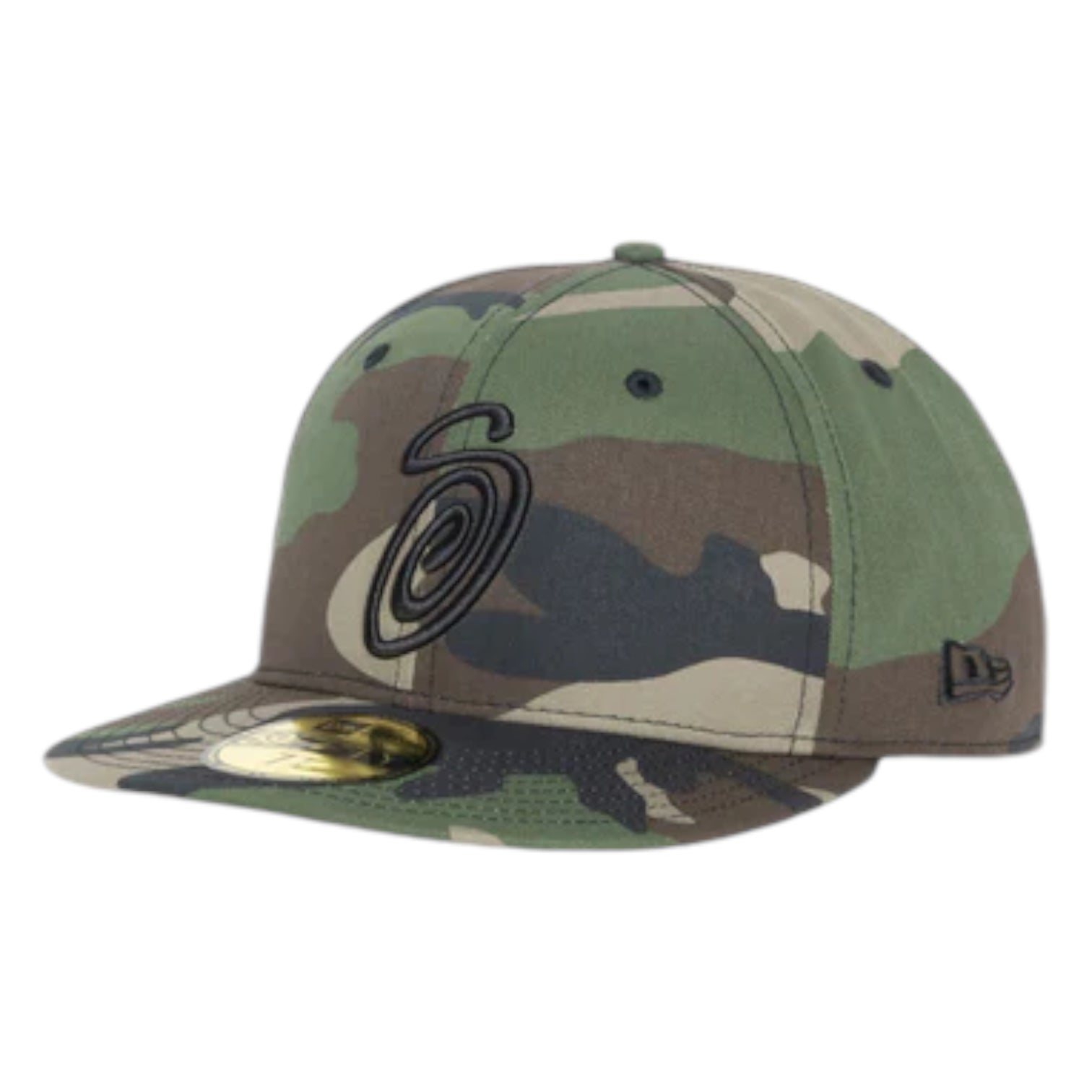 Stüssy Curly S Fitted Woodland Camo