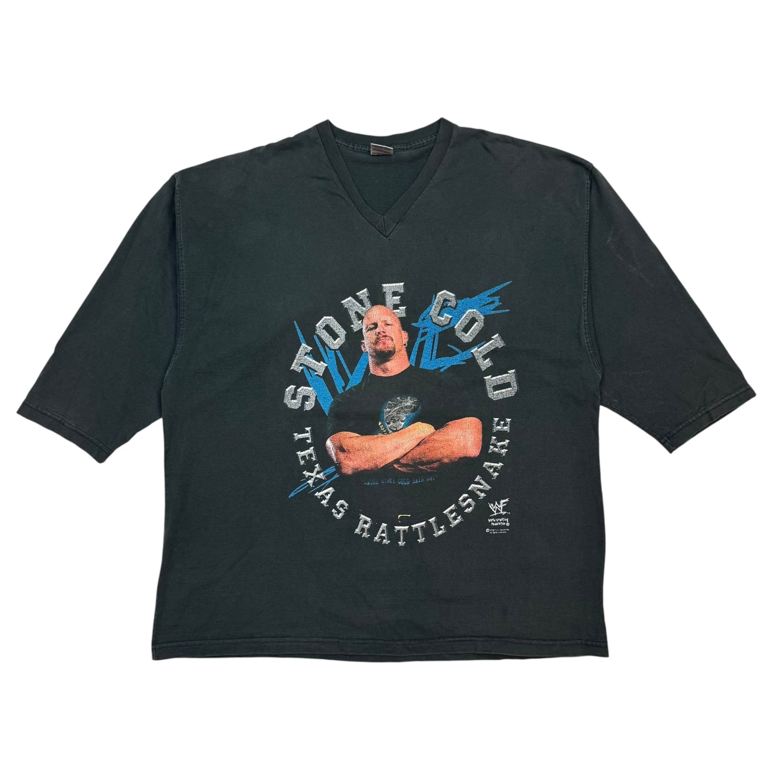 1998 WWF Stone Cold Steve Austin Half Sleeve Tee Black