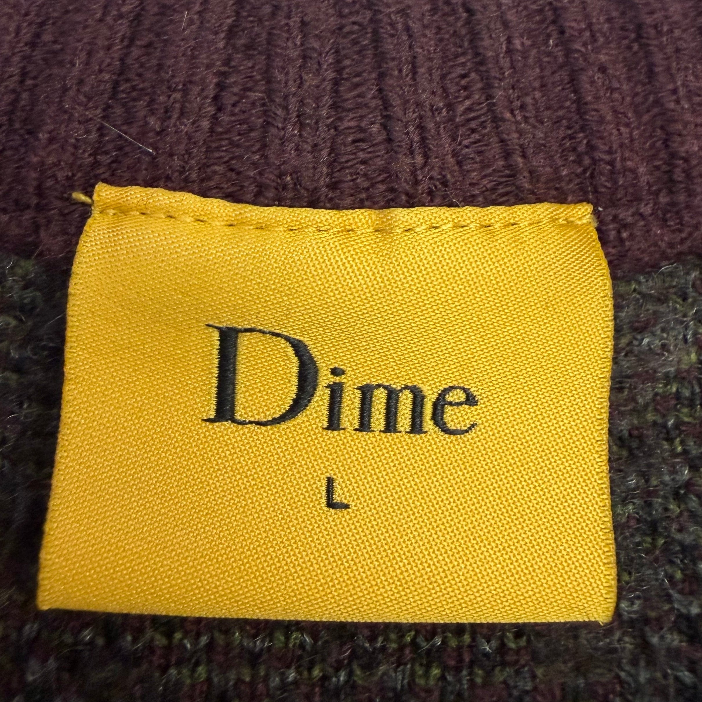 Dime Houndstooth Knit Sweater Burgundy