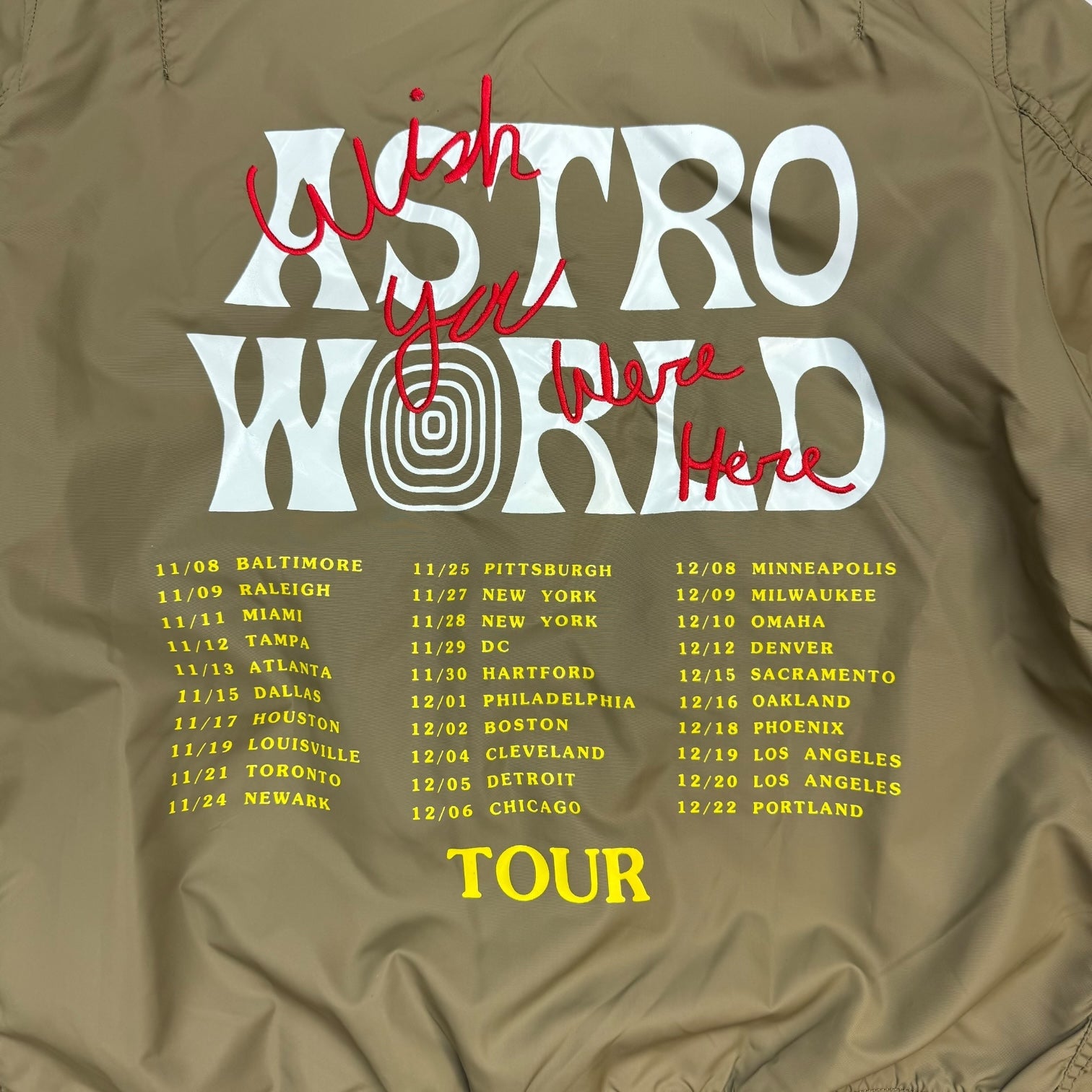 Travis Scott Sicko Mode Astroworld Alpha Industries Bomber Jacket Green