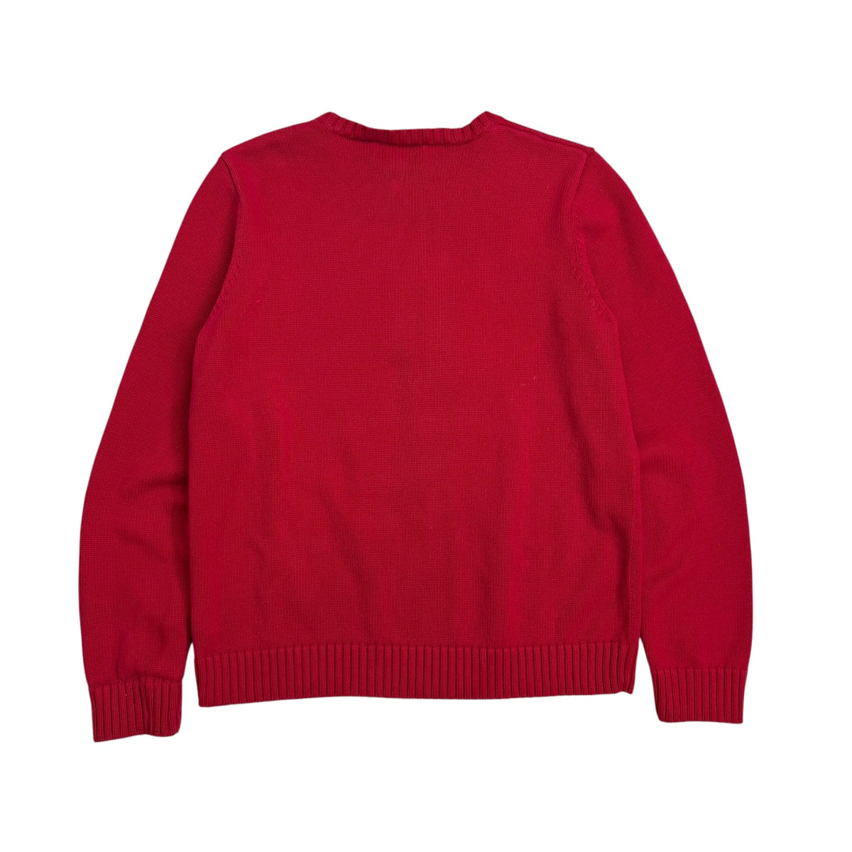 (W) Lauren Ralph Lauren Embroidered Crest Sweater Red