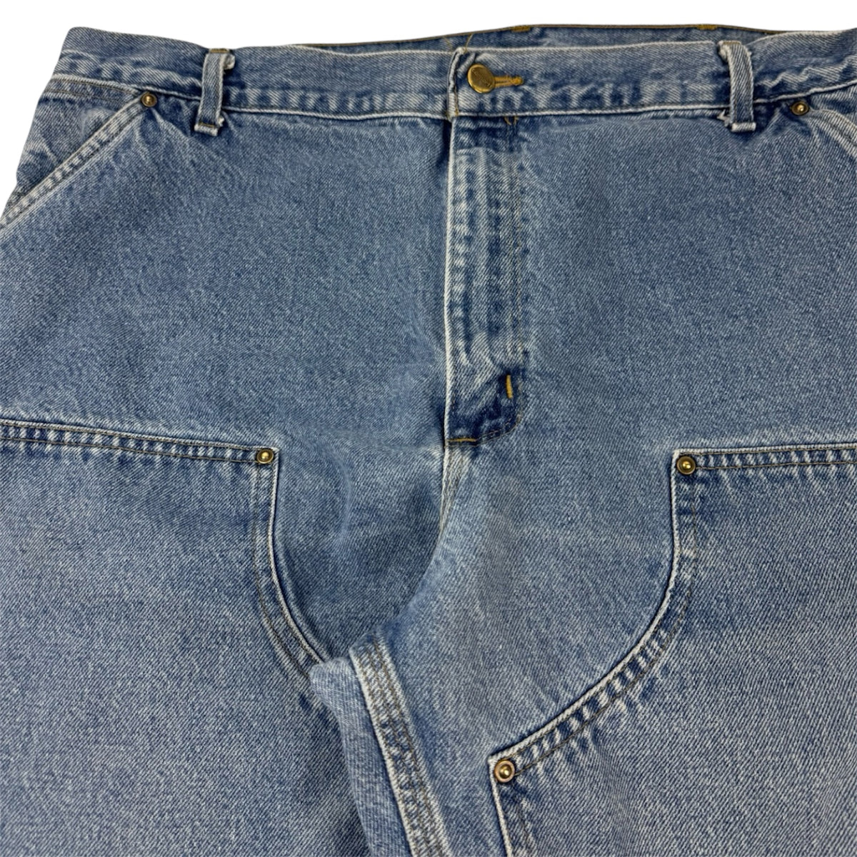 Vintage Carhartt Denim Double Knee Bottoms Faded Blue