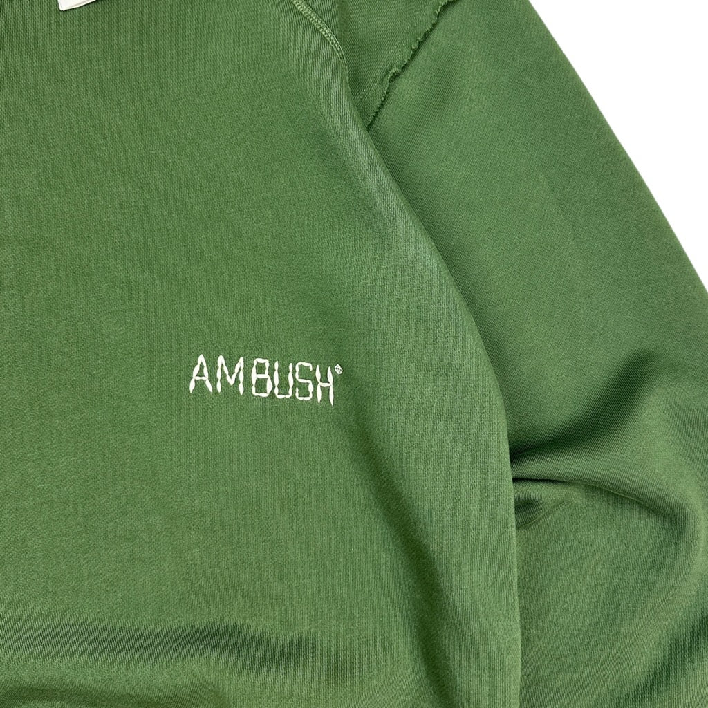 Ambush Green Raw Edge Sweatshirt Crewneck