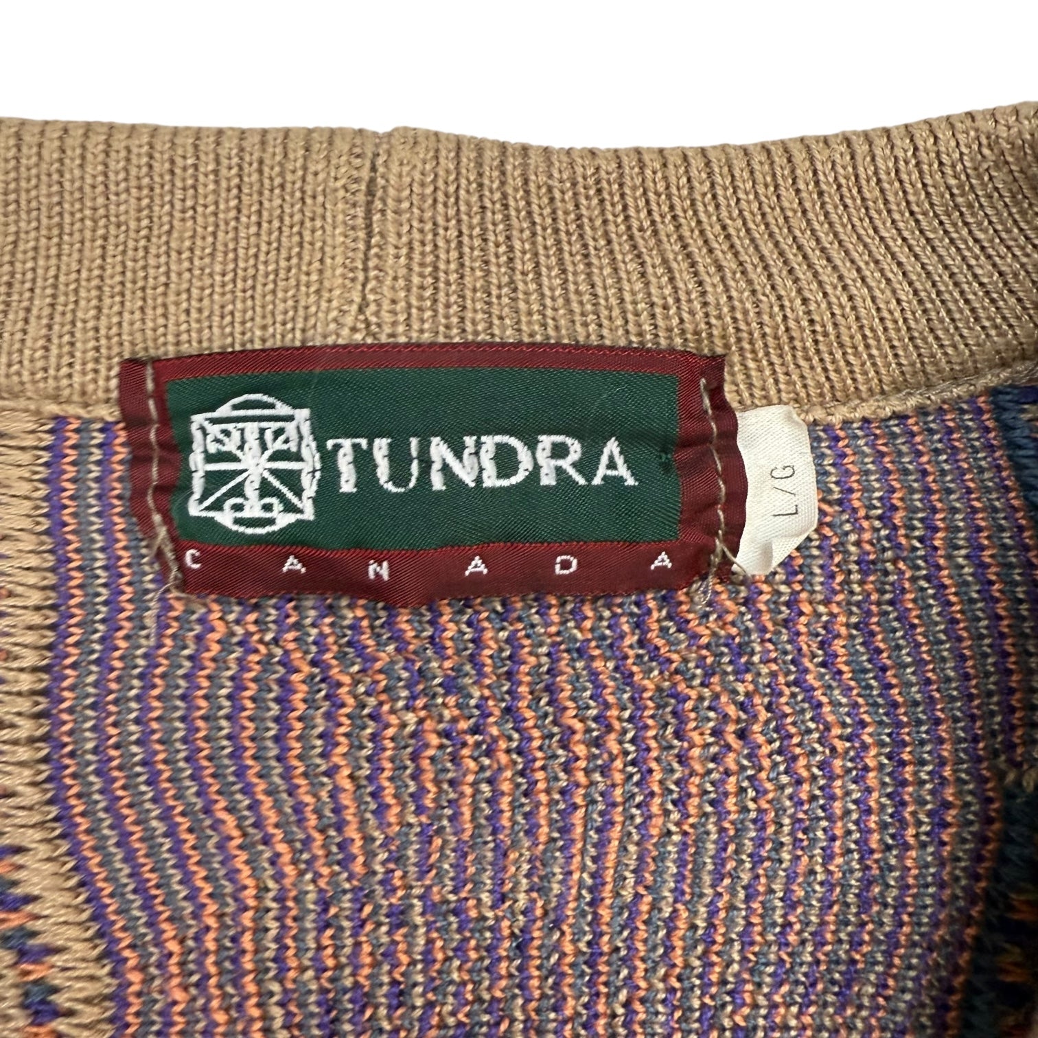 Vintage Tundra Cable Knit Cardigan Multicolour