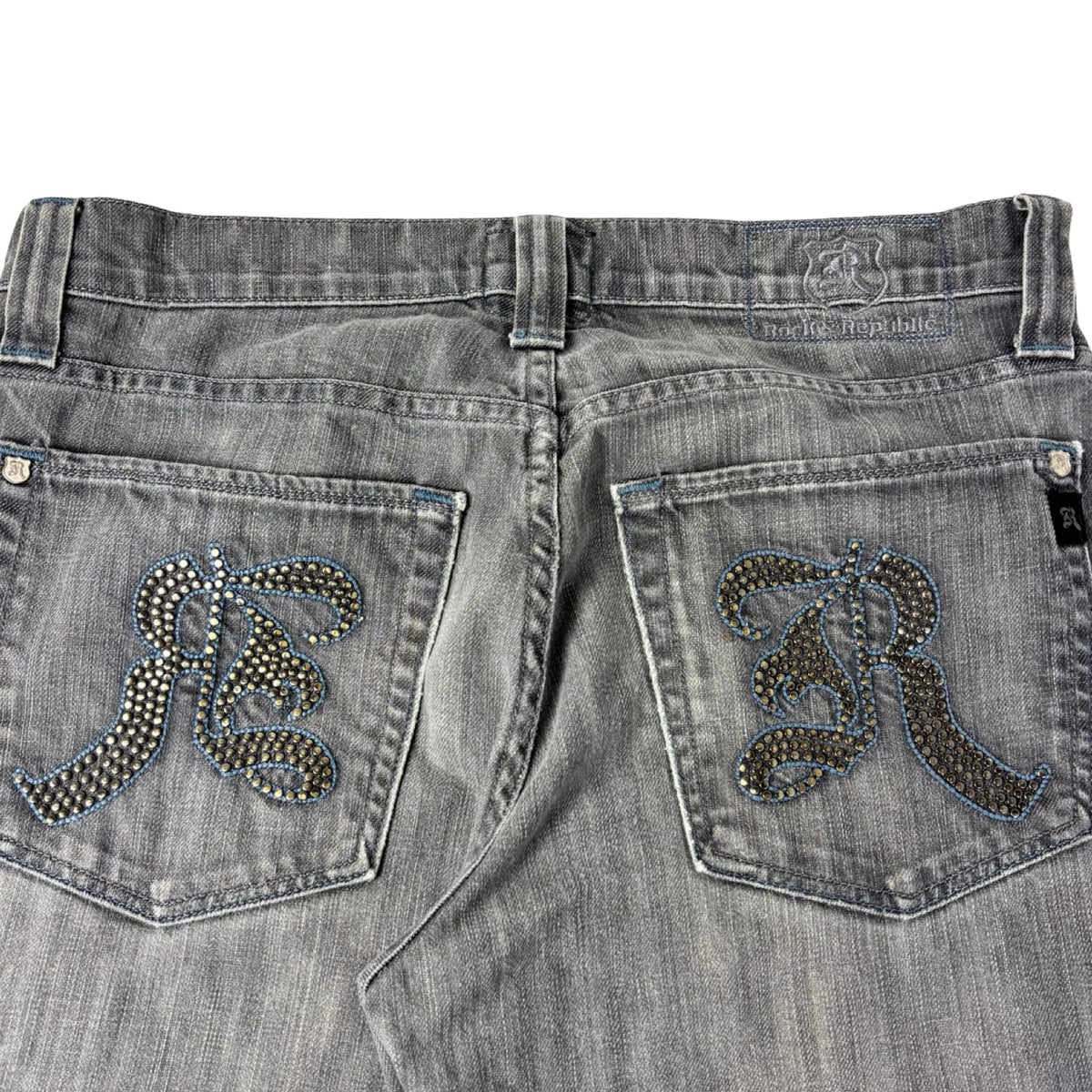 Vintage Y2K Rock & Republic Flared Jean Pant Washed Grey
