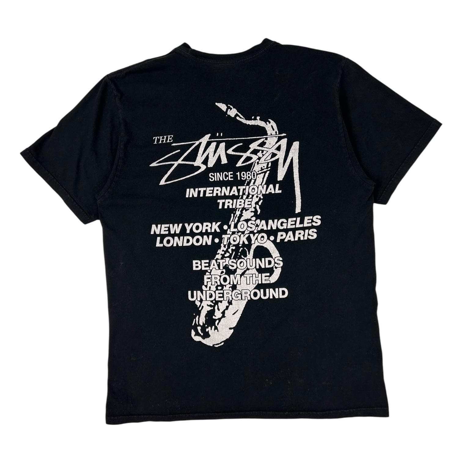 Stussy Beat Sounds Pigment Dyed T-Shirt Black