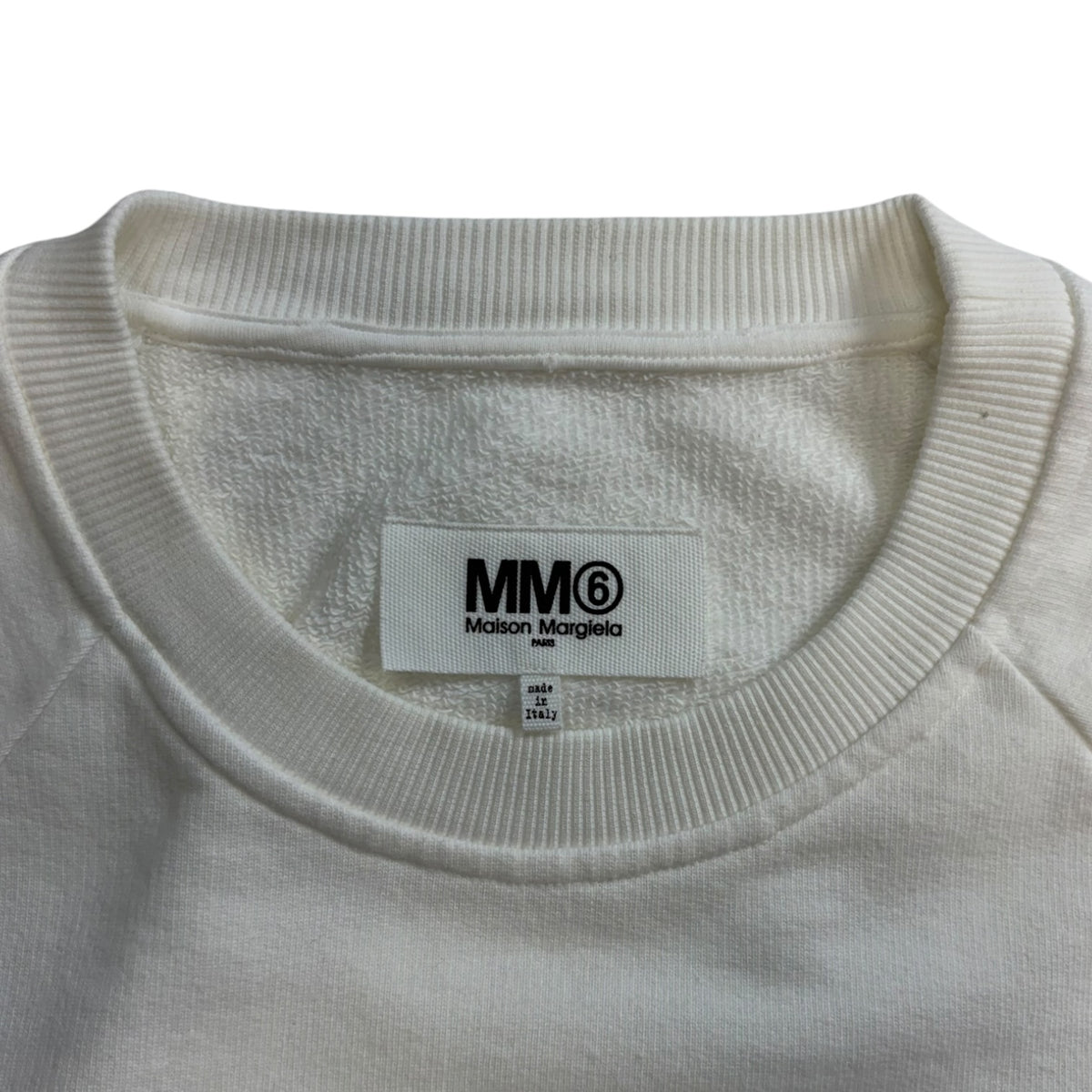 Maison Margiela Short-Sleeve Raglan Sweatshirt White